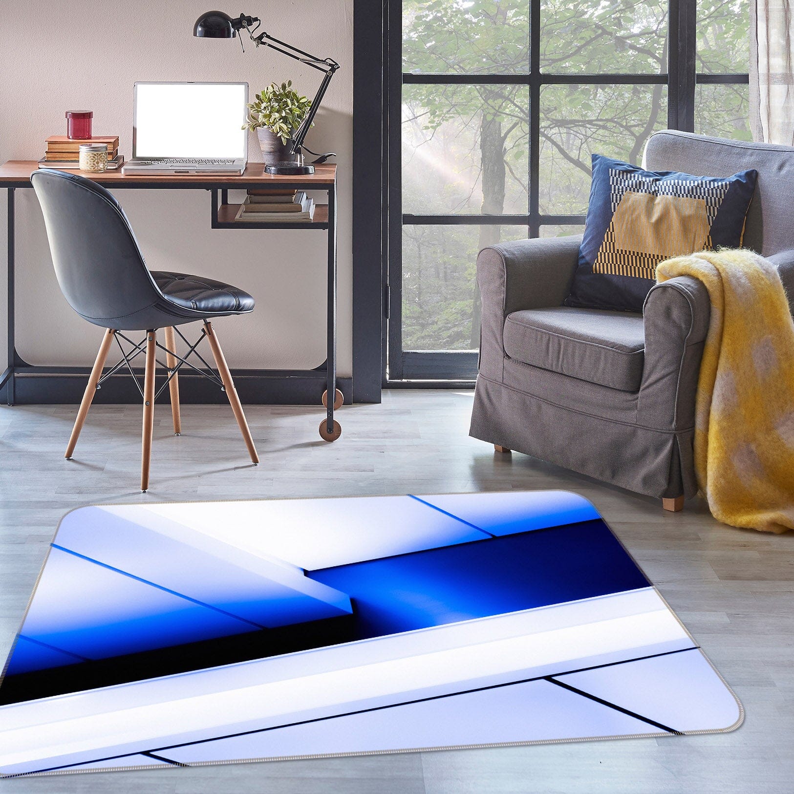 3D Modern Blue 1016 Noirblanc777 Rug Non Slip Rug Mat Mat AJ Creativity Home