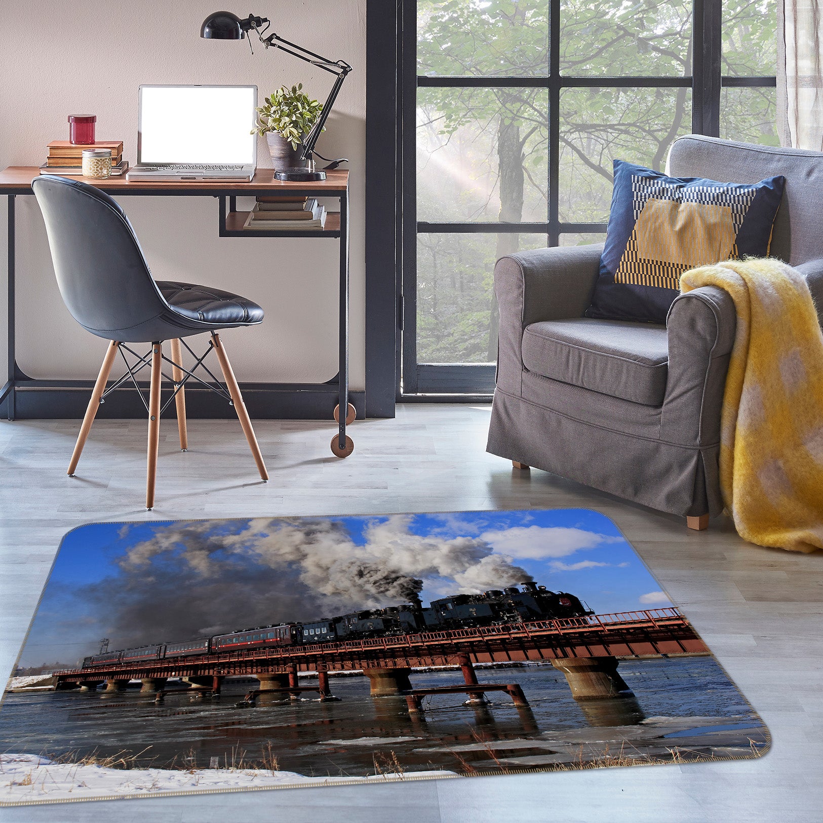 3D Train 68111 Vehicle Non Slip Rug Mat