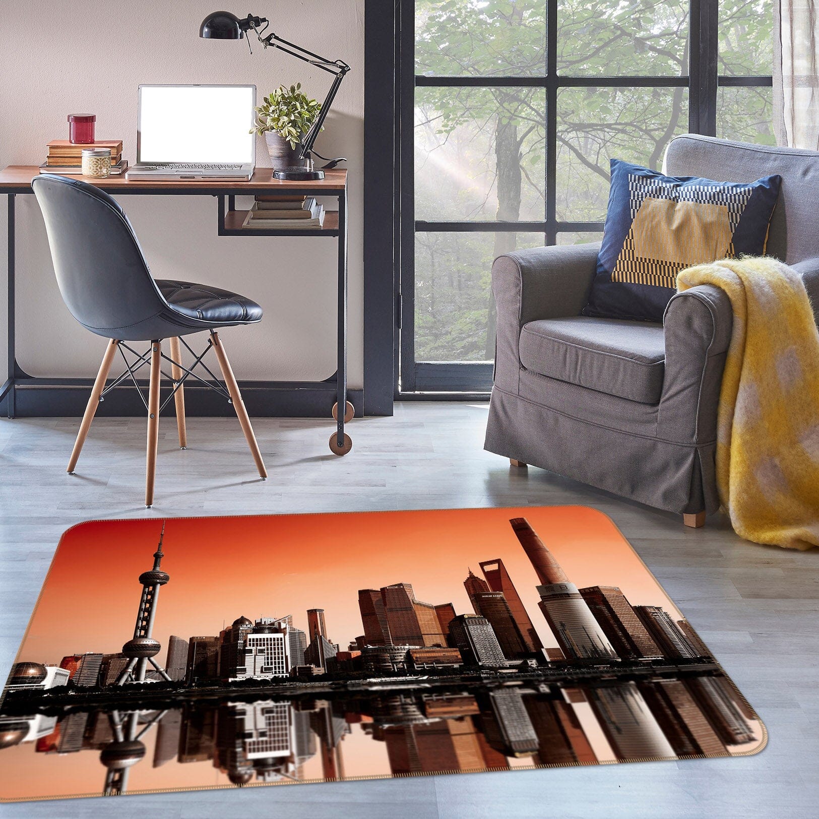 3D Sunset City 1077 Marco Carmassi Rug Non Slip Rug Mat Mat AJ Creativity Home