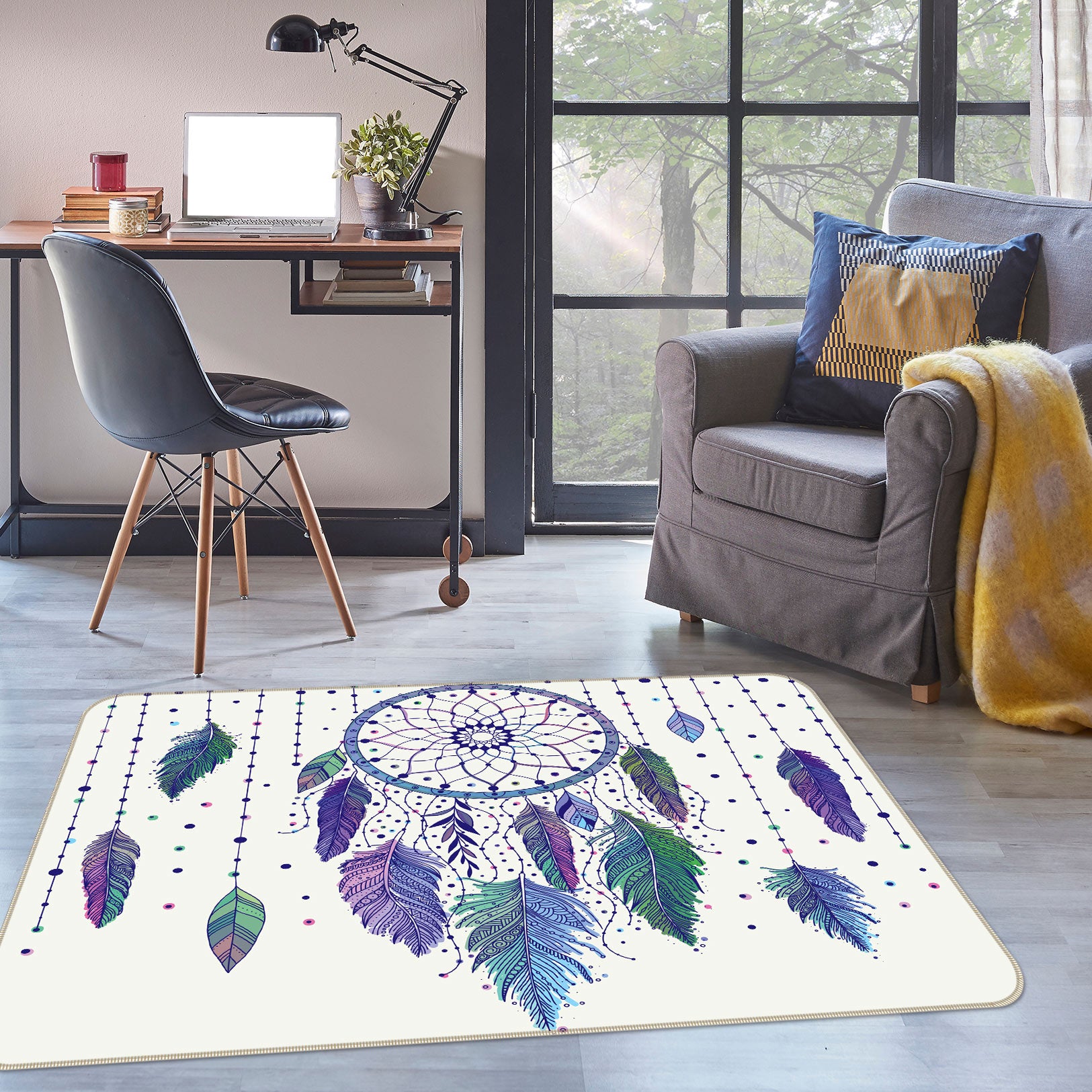 3D Dreamcatcher 37039 Non Slip Rug Mat