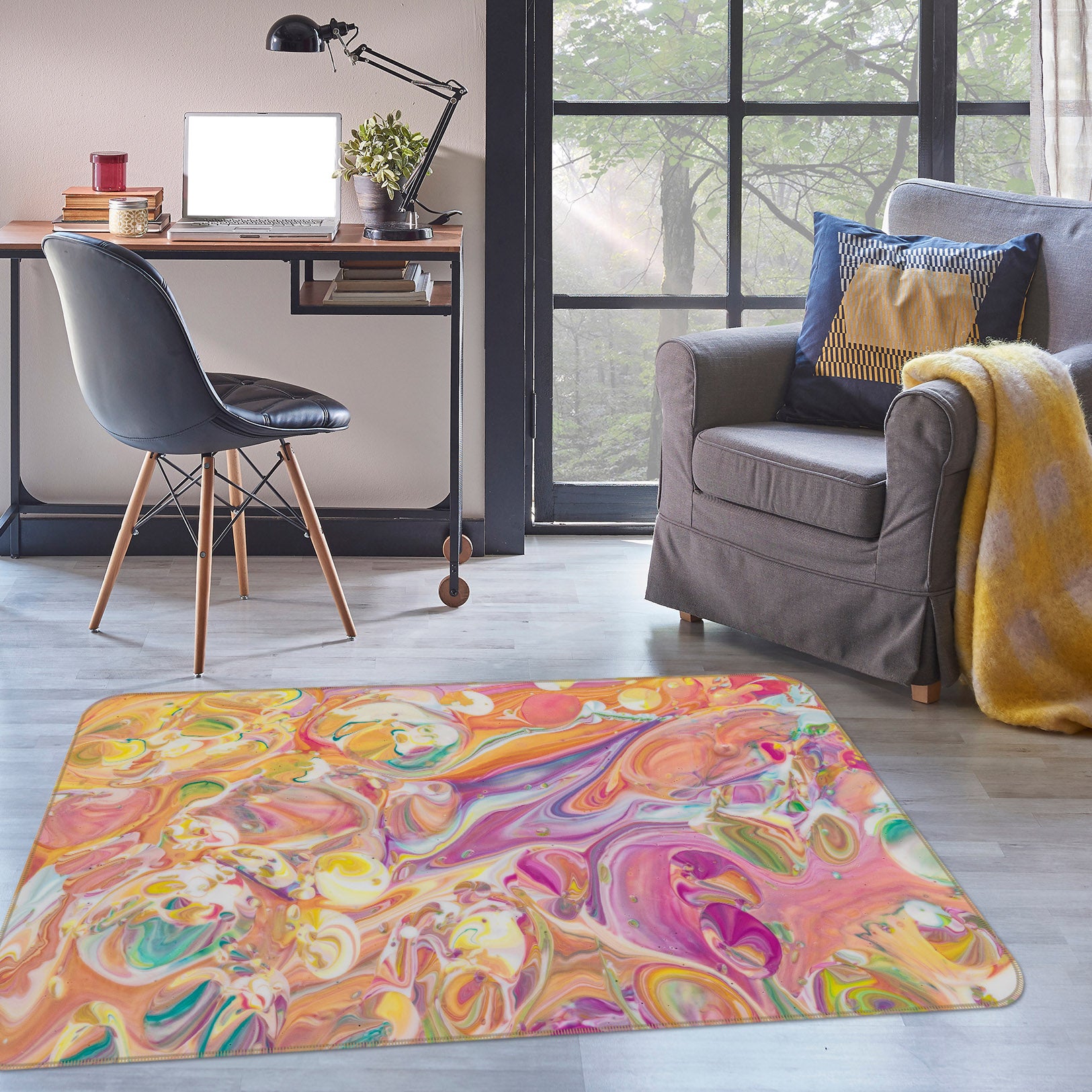 3D Color Pattern 29200 Non Slip Rug Mat