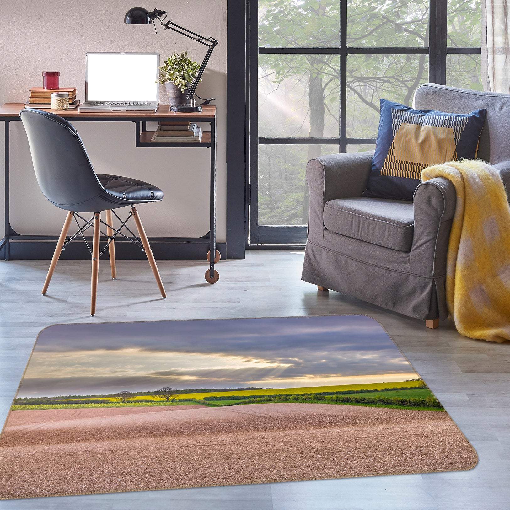 3D Field 83273 Assaf Frank Rug Non Slip Rug Mat
