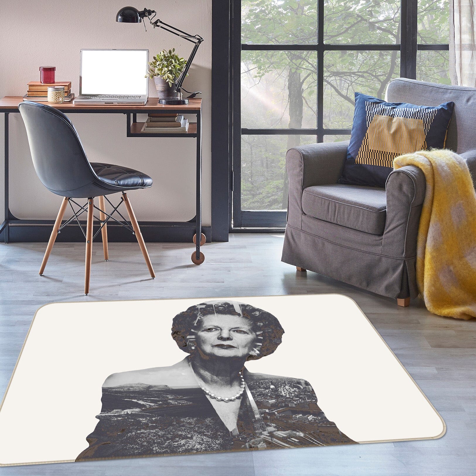 3D Margaretthatcher 1006 Marco Cavazzana Rug Non Slip Rug Mat Mat AJ Creativity Home