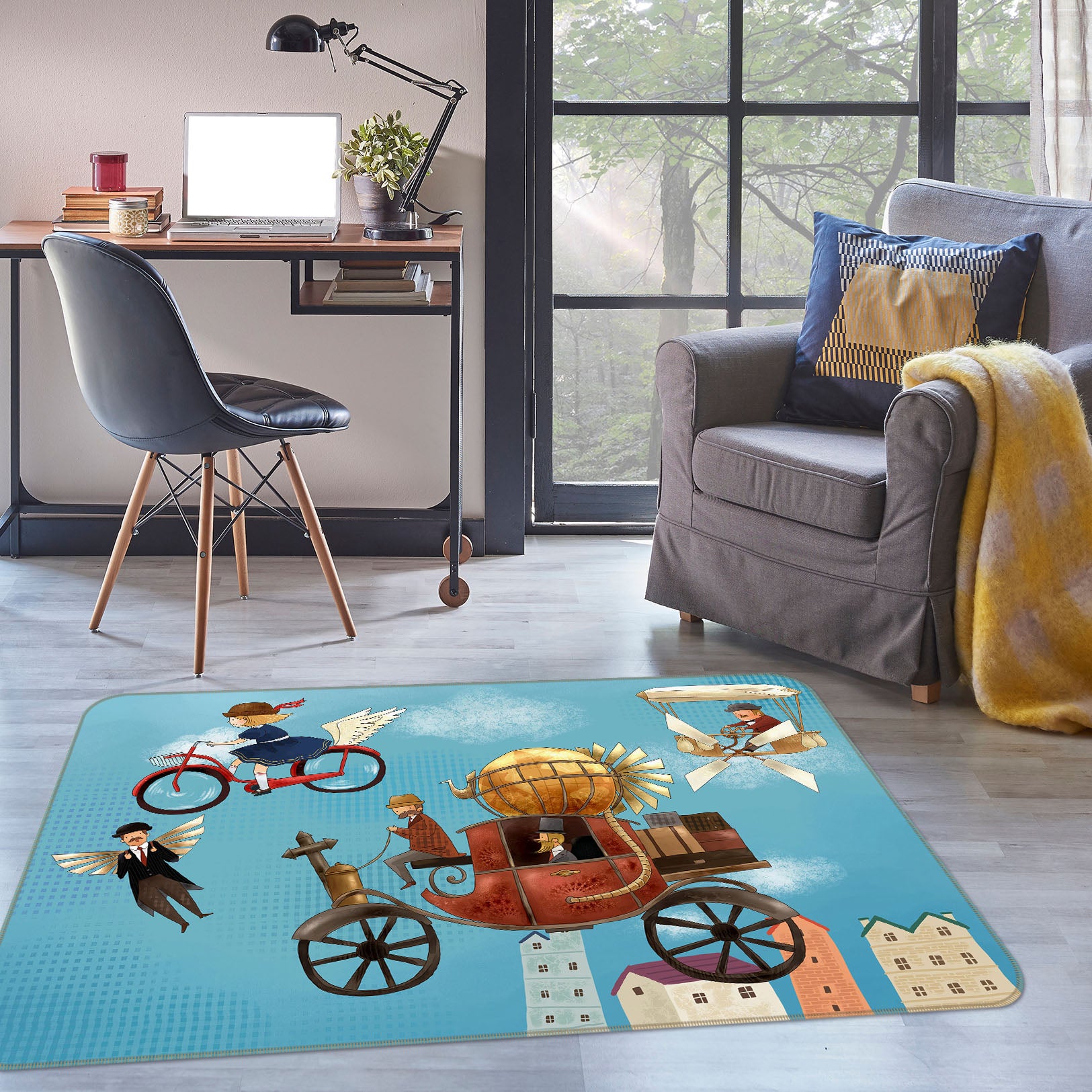 3D Bicycle Tricycle 35215 Non Slip Rug Mat