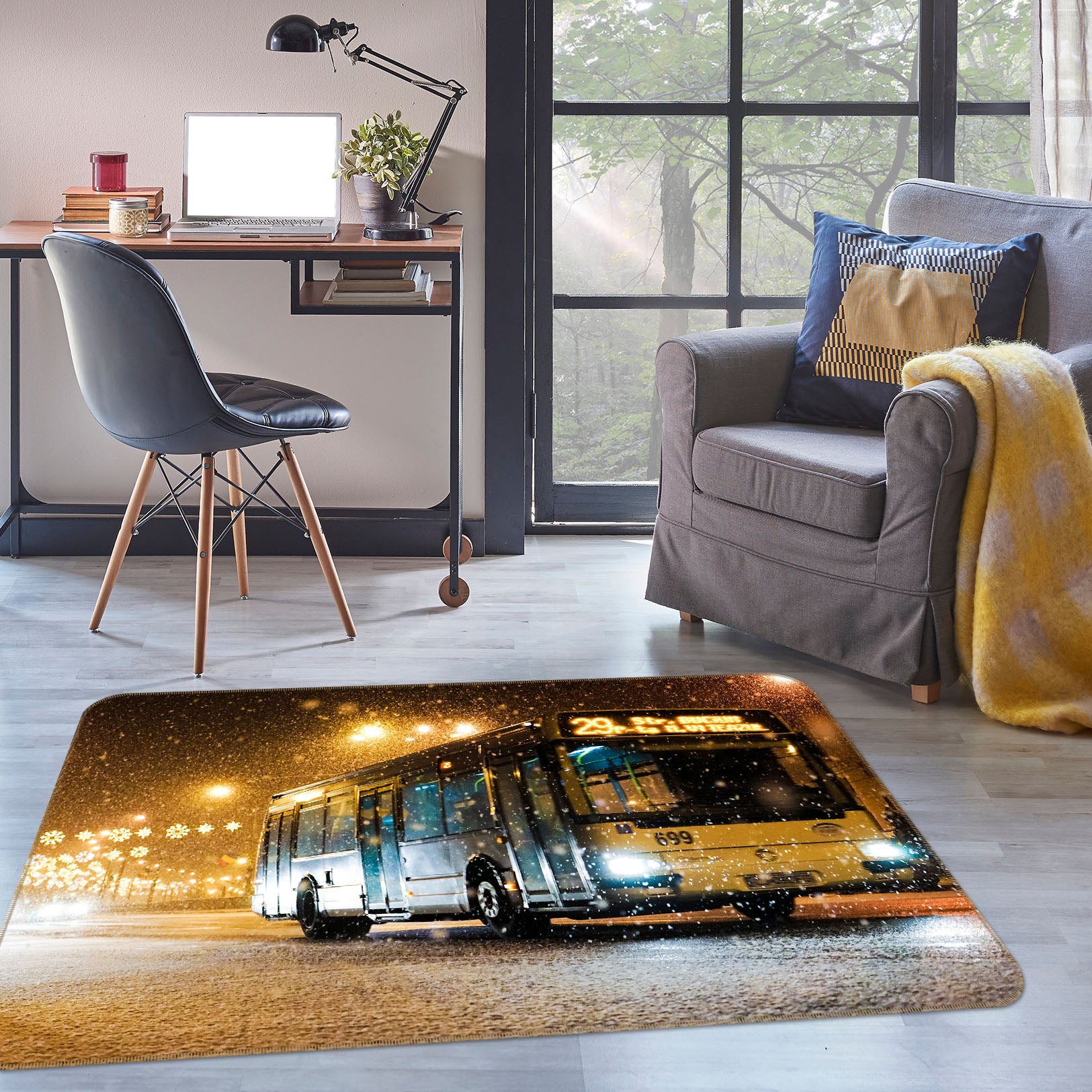 3D Bus 42004 Vehicle Non Slip Rug Mat