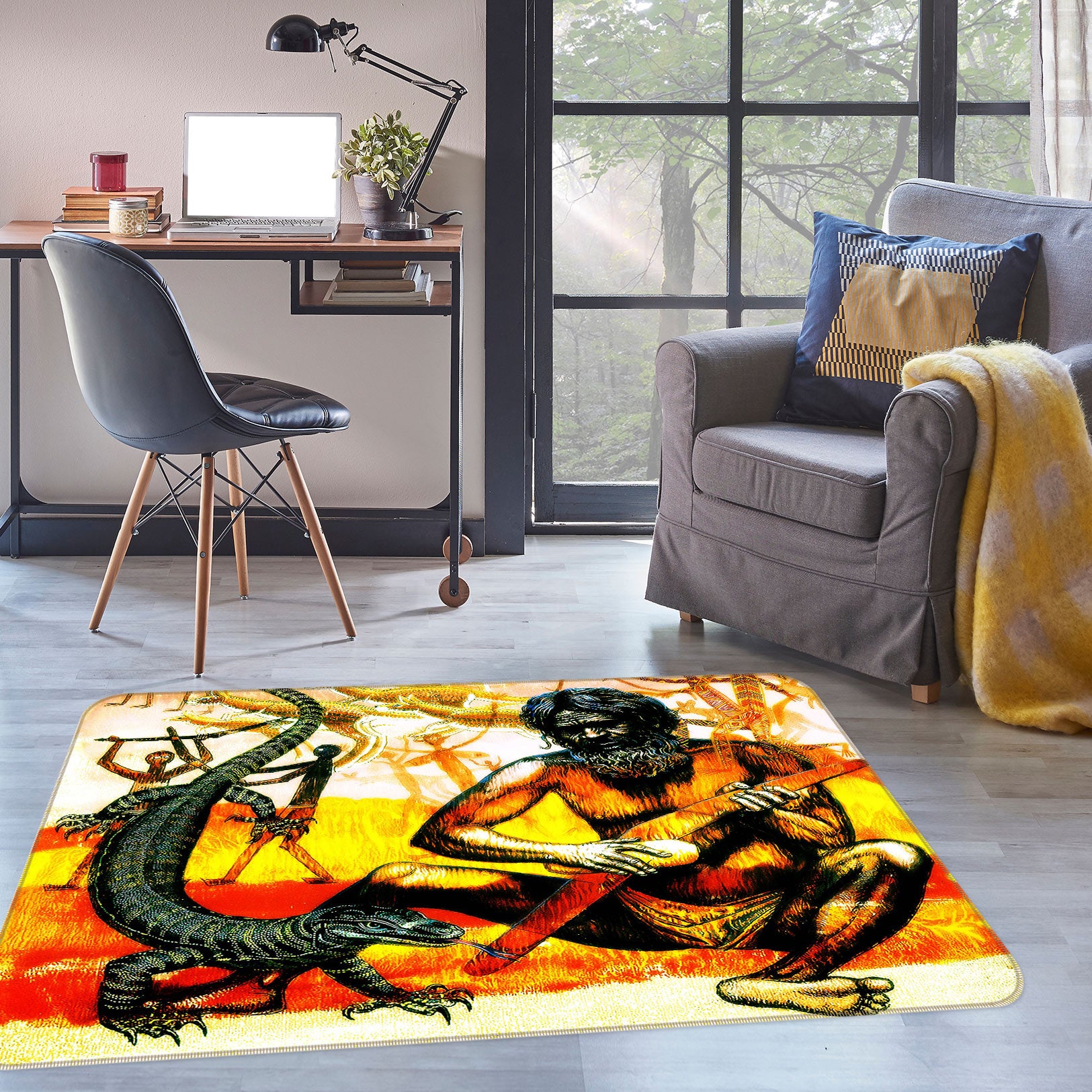3D Lizard People 76041 Non Slip Rug Mat