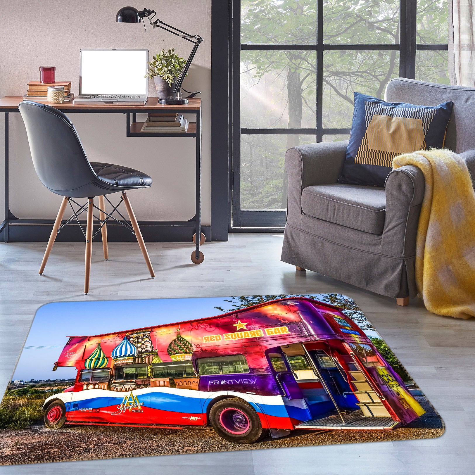 3D Bus Car 38202 Vehicle Non Slip Rug Mat