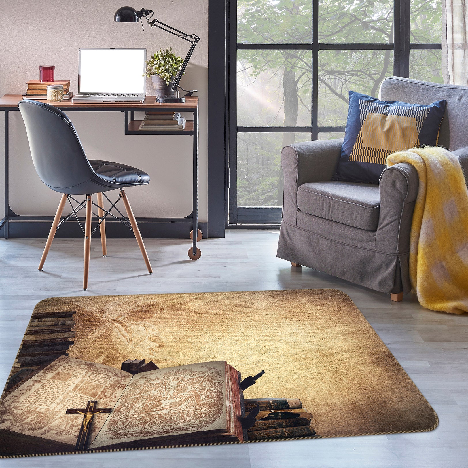 3D Book Cross 36114 Non Slip Rug Mat