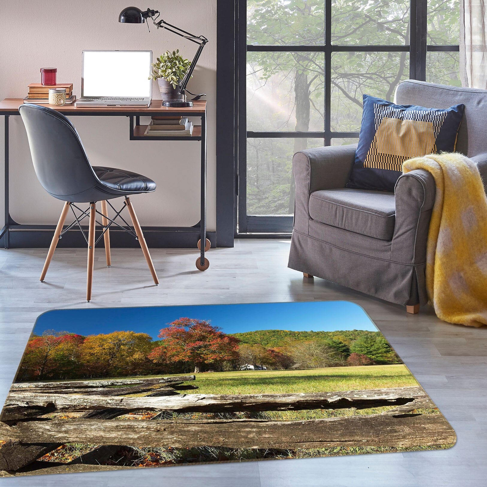 3D Forest Scenery 1123 Kathy Barefield Rug Non Slip Rug Mat Mat AJ Creativity Home