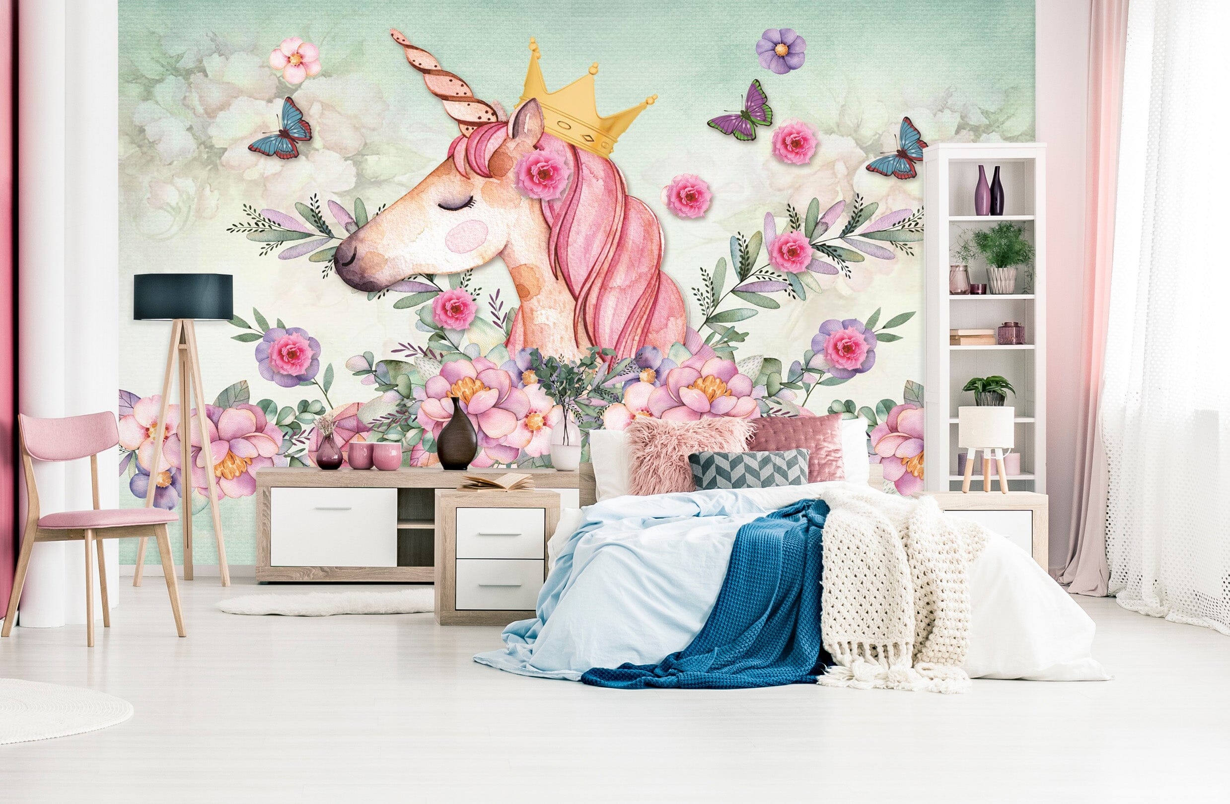 3D Cute Unicorn 1617 Wall Murals Wallpaper AJ Wallpaper 2