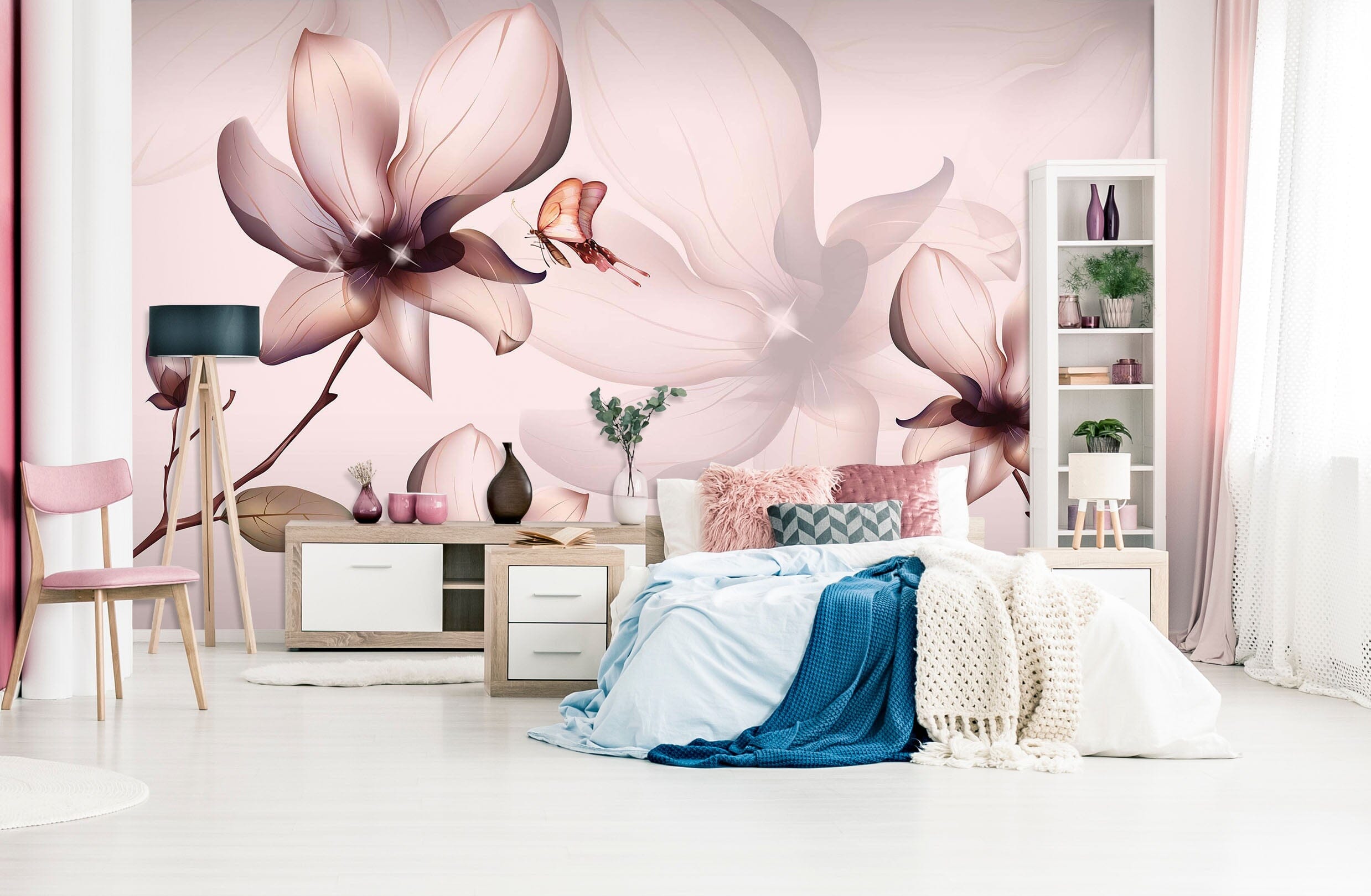 3D Transparent Petals 1710 Wall Murals Wallpaper AJ Wallpaper 2