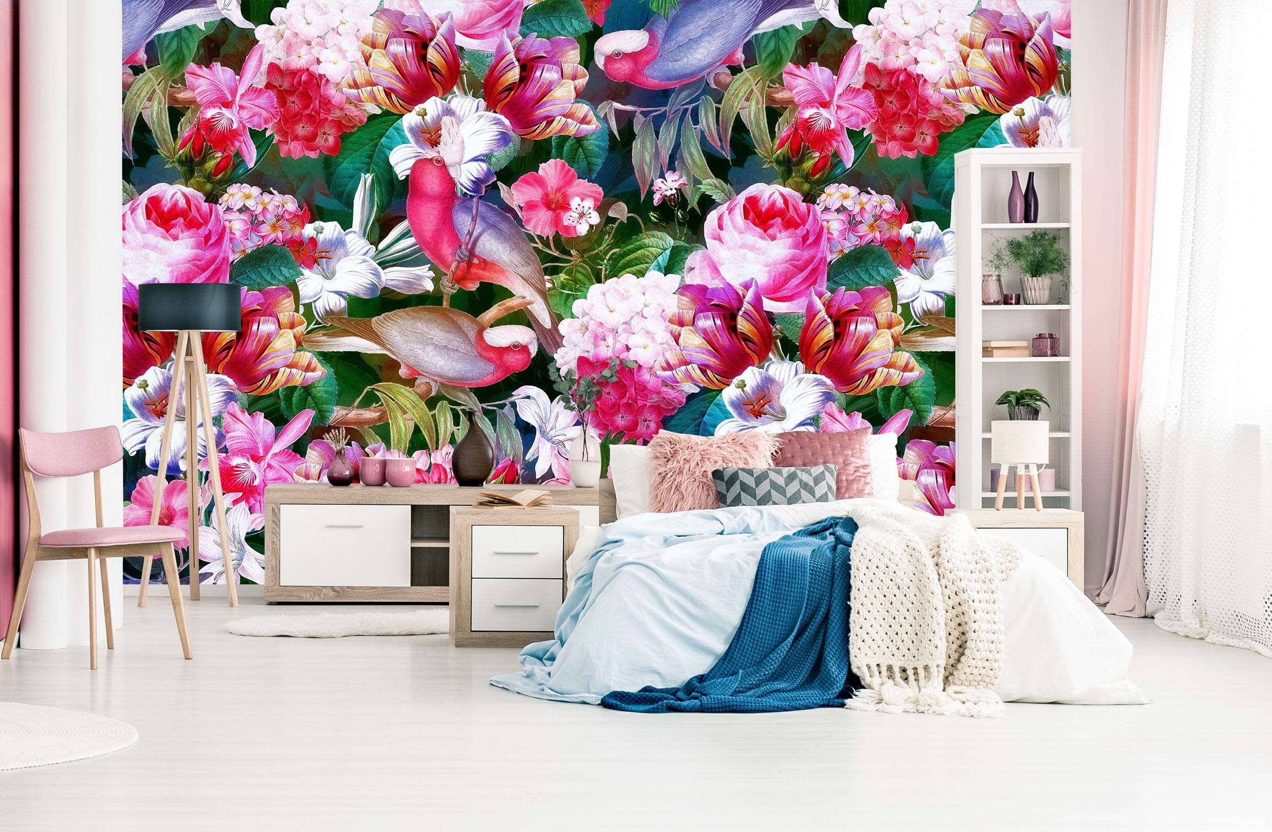 3D Pink Garden 120 Uta Naumann Wall Mural Wall Murals Wallpaper AJ Wallpaper 2
