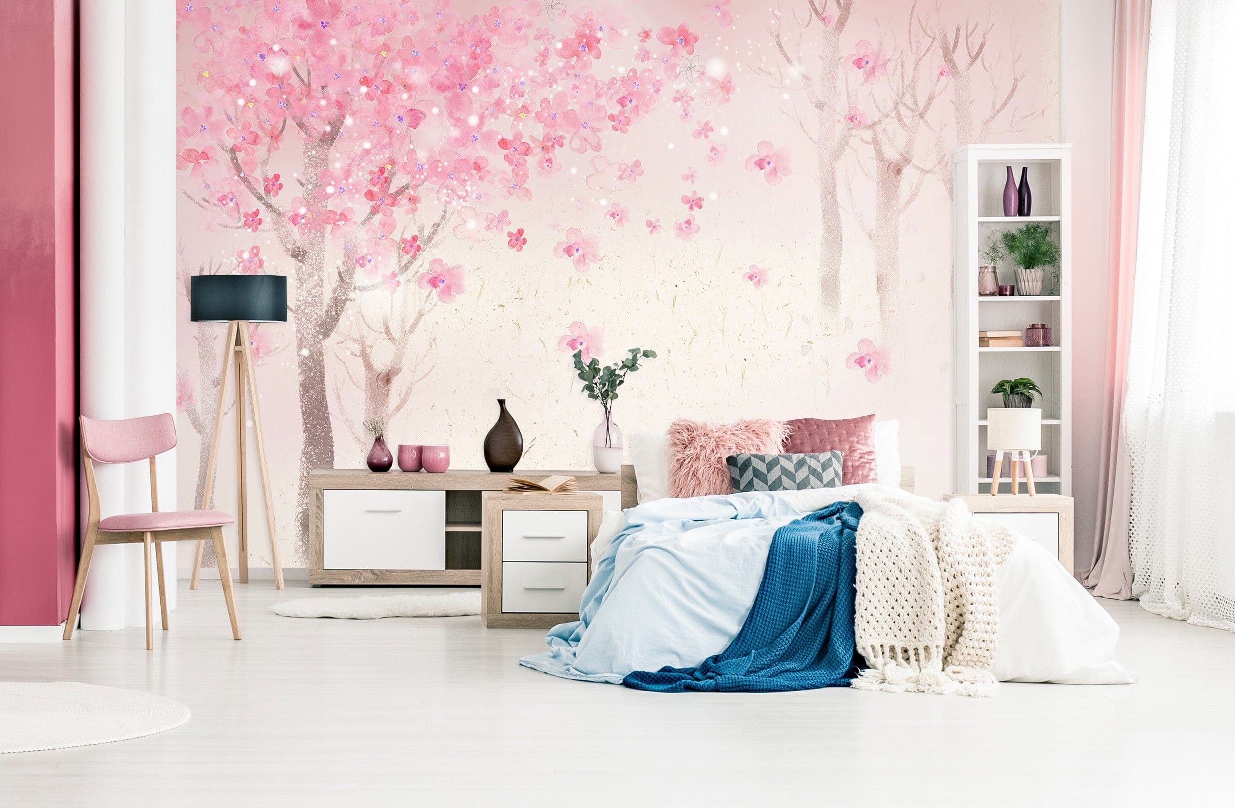 3D Peach Blossom 1609 Wall Murals Wallpaper AJ Wallpaper 2
