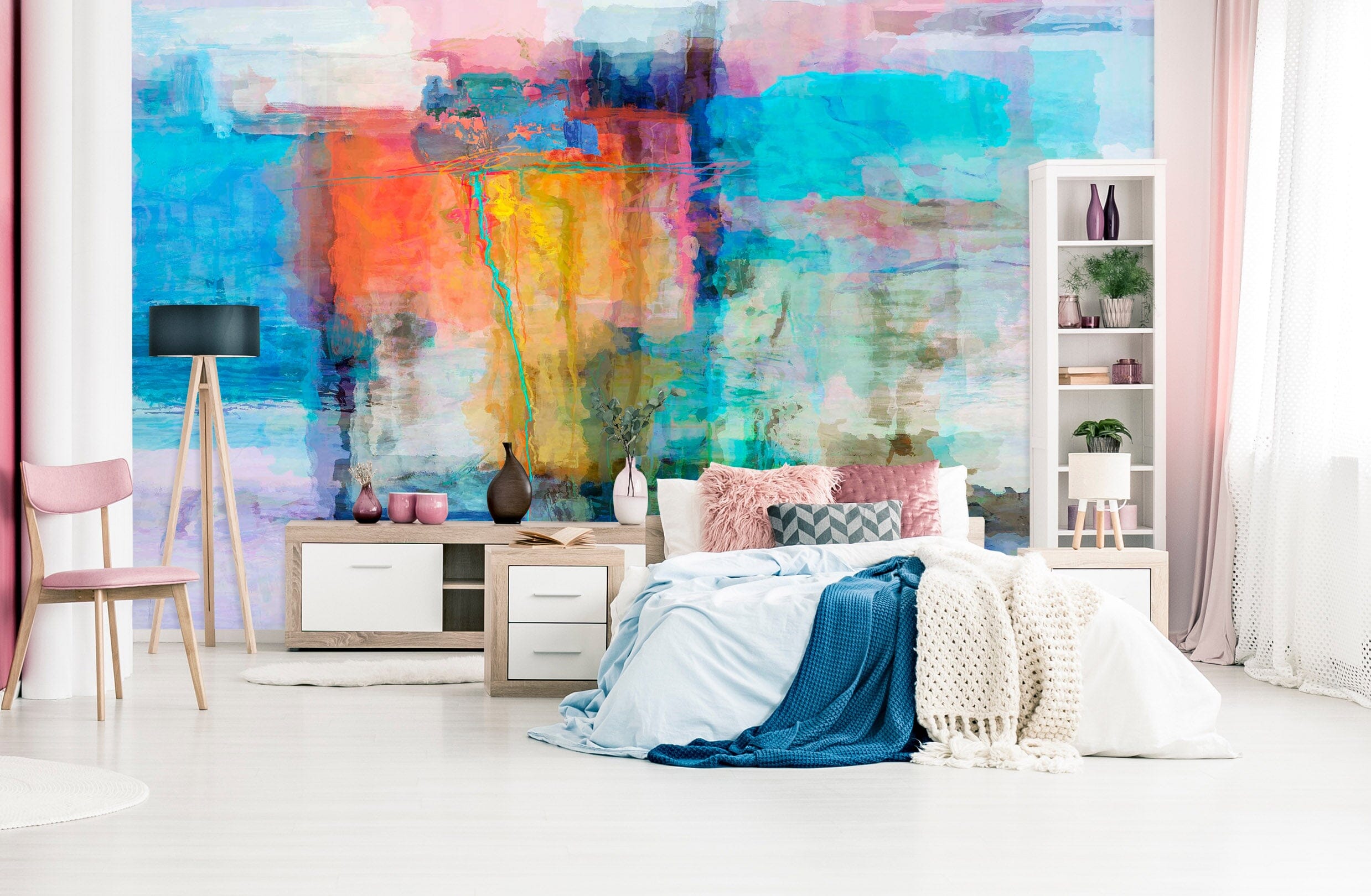 3D Blue Graffiti 1507 Michael Tienhaara Wall Mural Wall Murals Wallpaper AJ Wallpaper 2