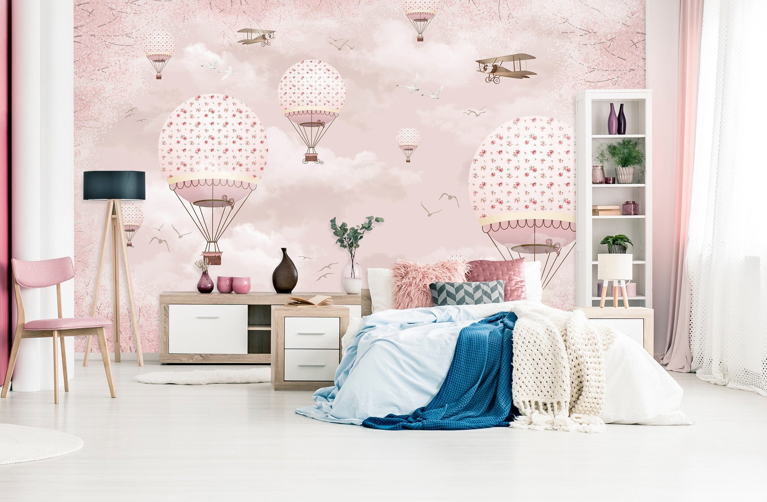 3D Pink Balloon 1607 Wall Murals Wallpaper AJ Wallpaper 2