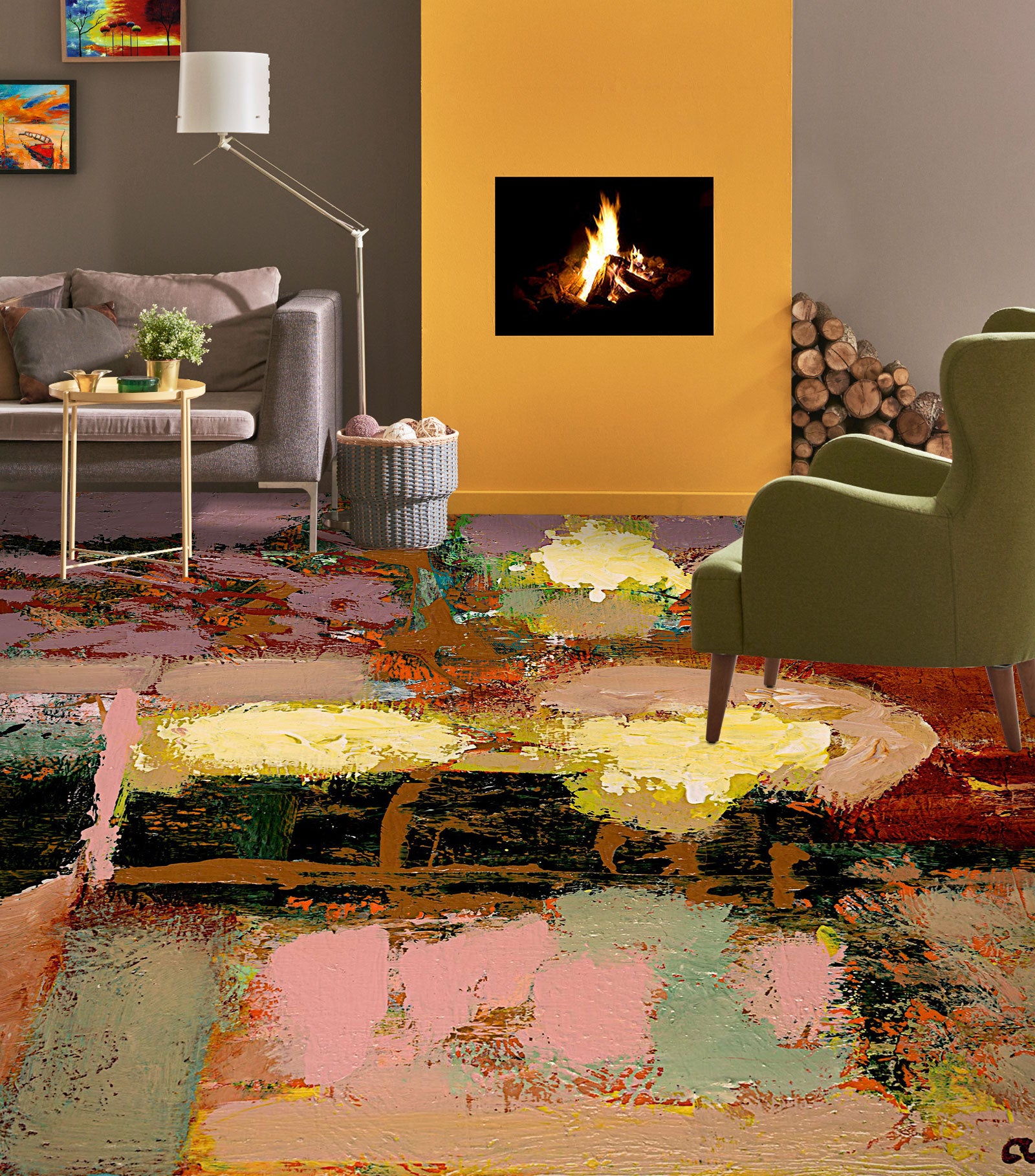 3D Pattern Painting 9516 Allan P. Friedlander Floor Mural