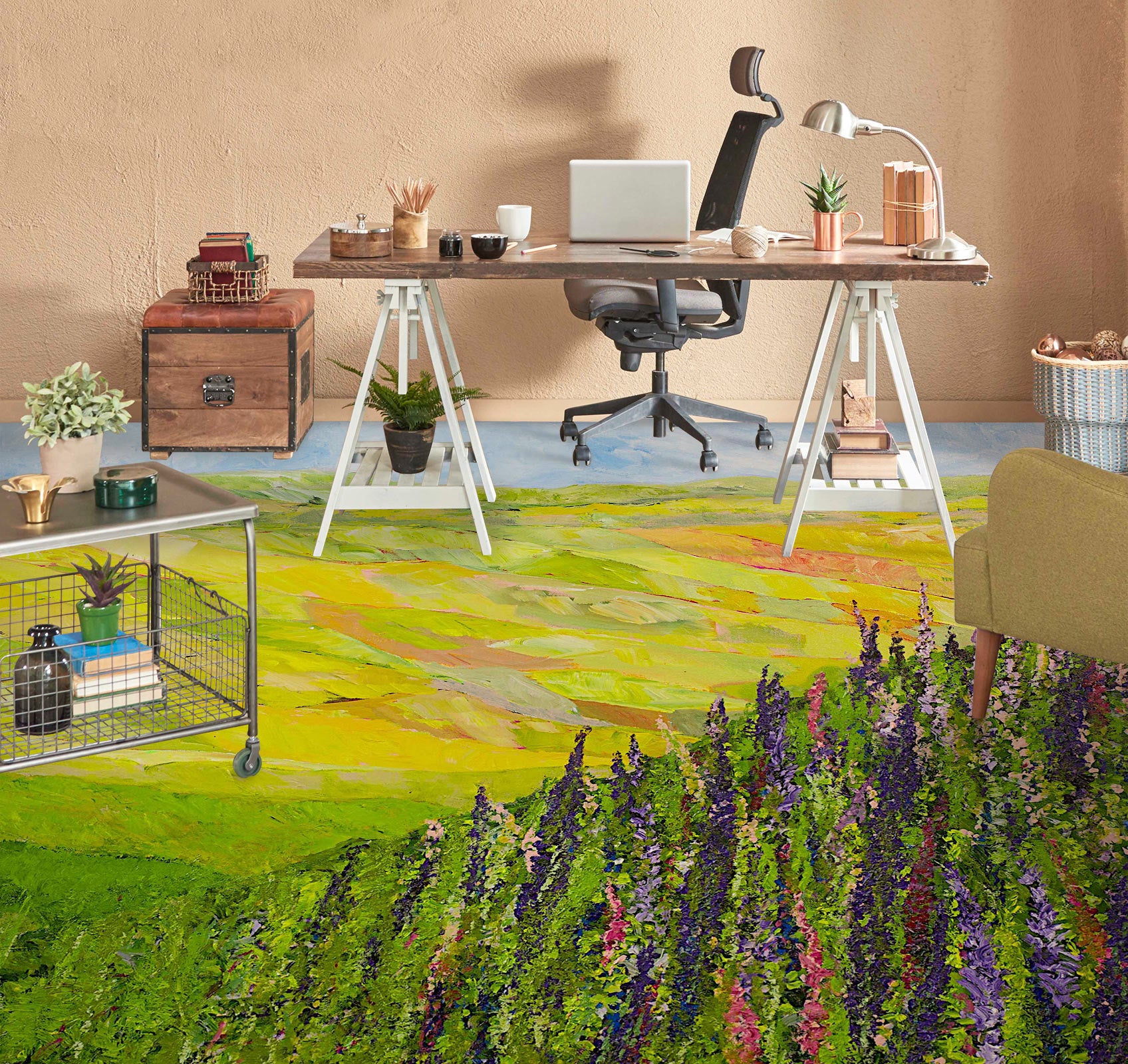 3D Lawn Hillside Grass 9557 Allan P. Friedlander Floor Mural