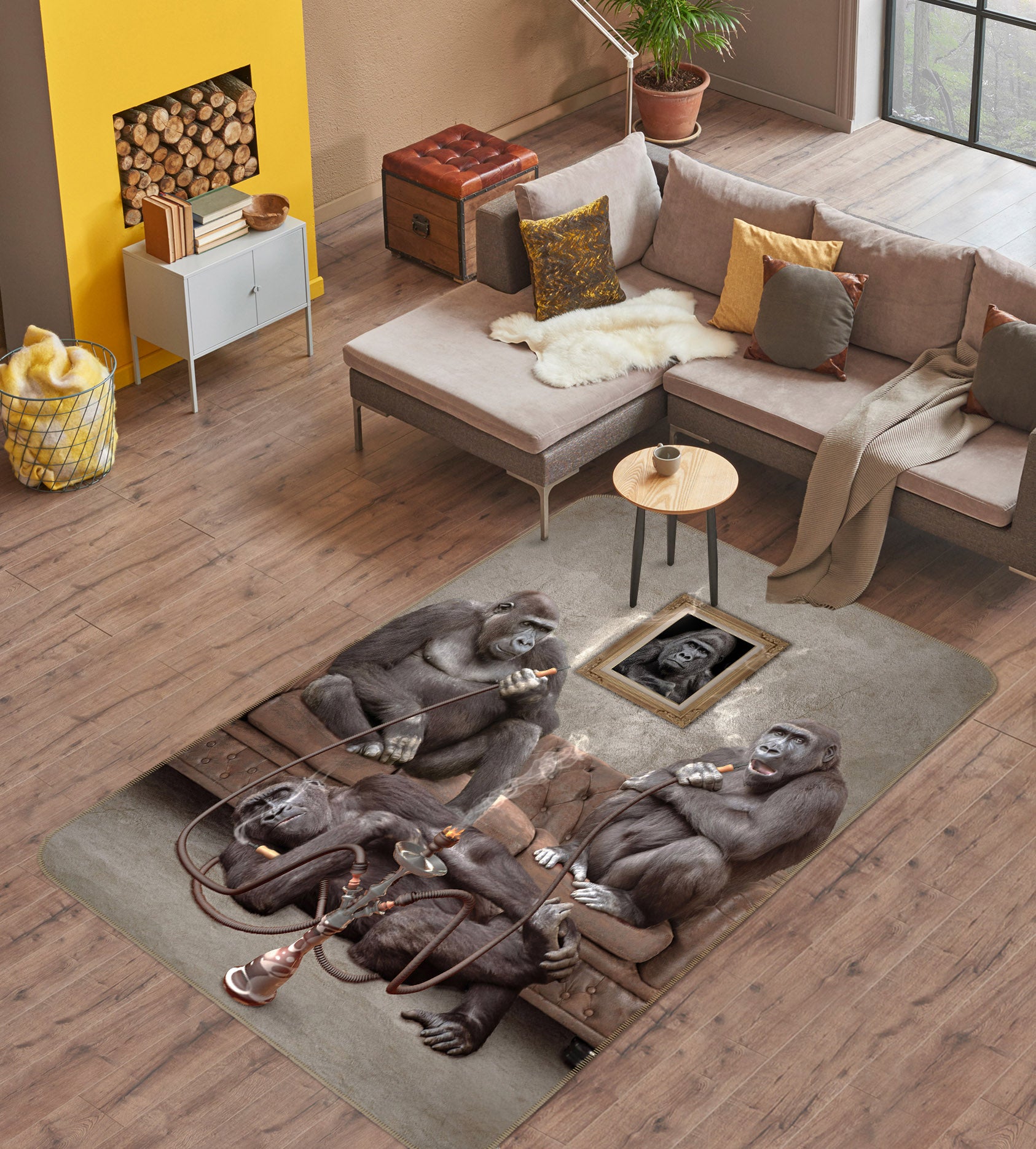3D Orangutan Sofa 170 Animal Non Slip Rug Mat