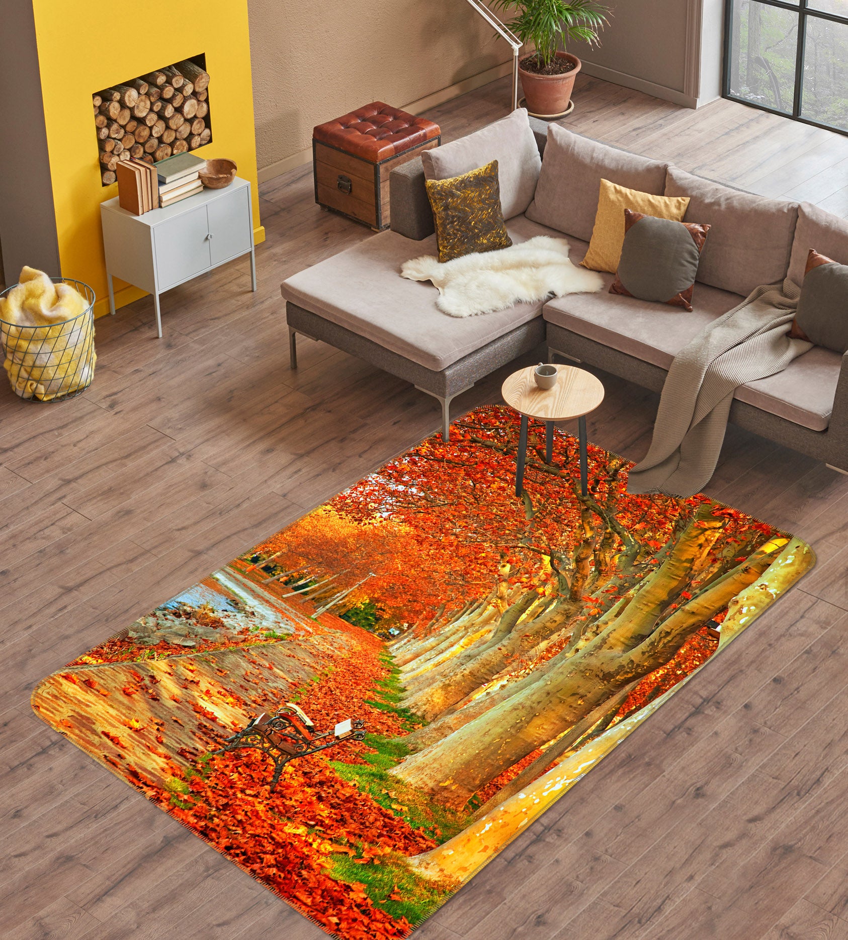 3D Tree Path 26028 Non Slip Rug Mat