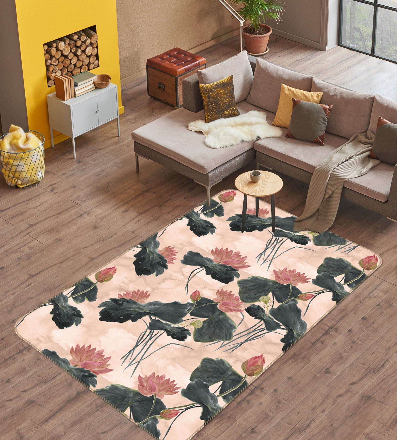 3D Lotus 26069 Non Slip Rug Mat