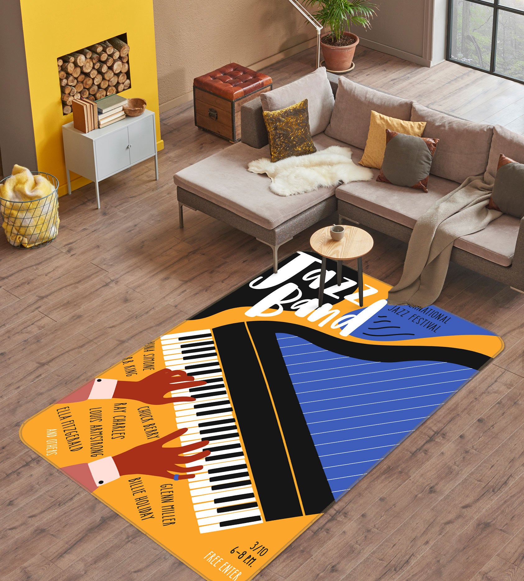 3D Piano 37108 Non Slip Rug Mat