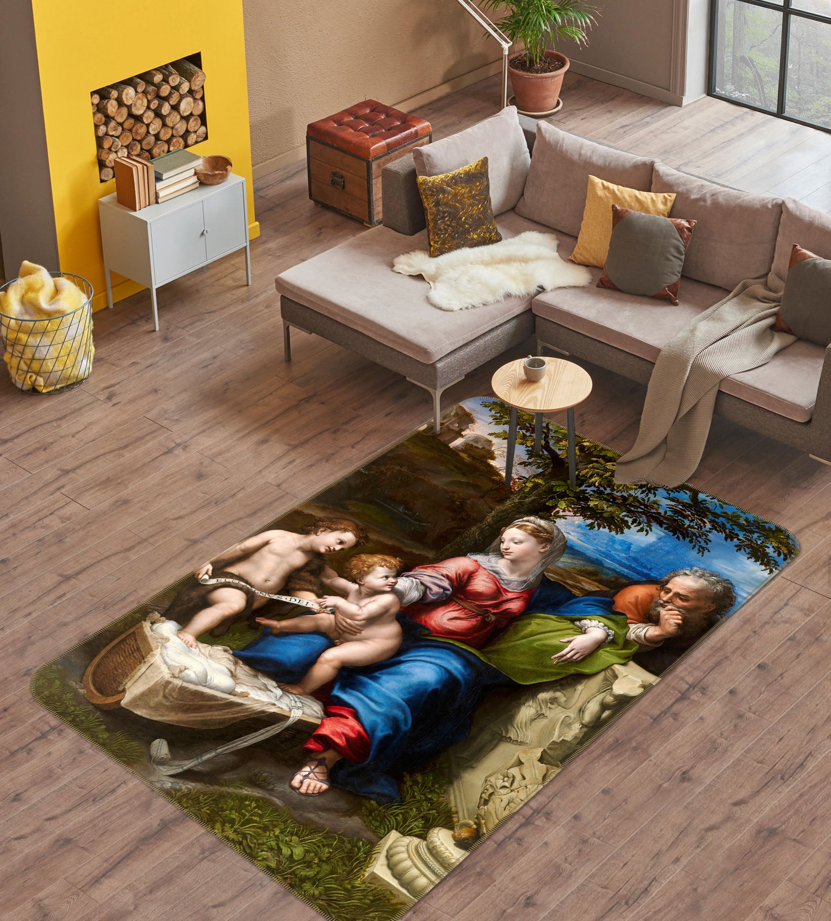 3D Woman Child 65066 Non Slip Rug Mat