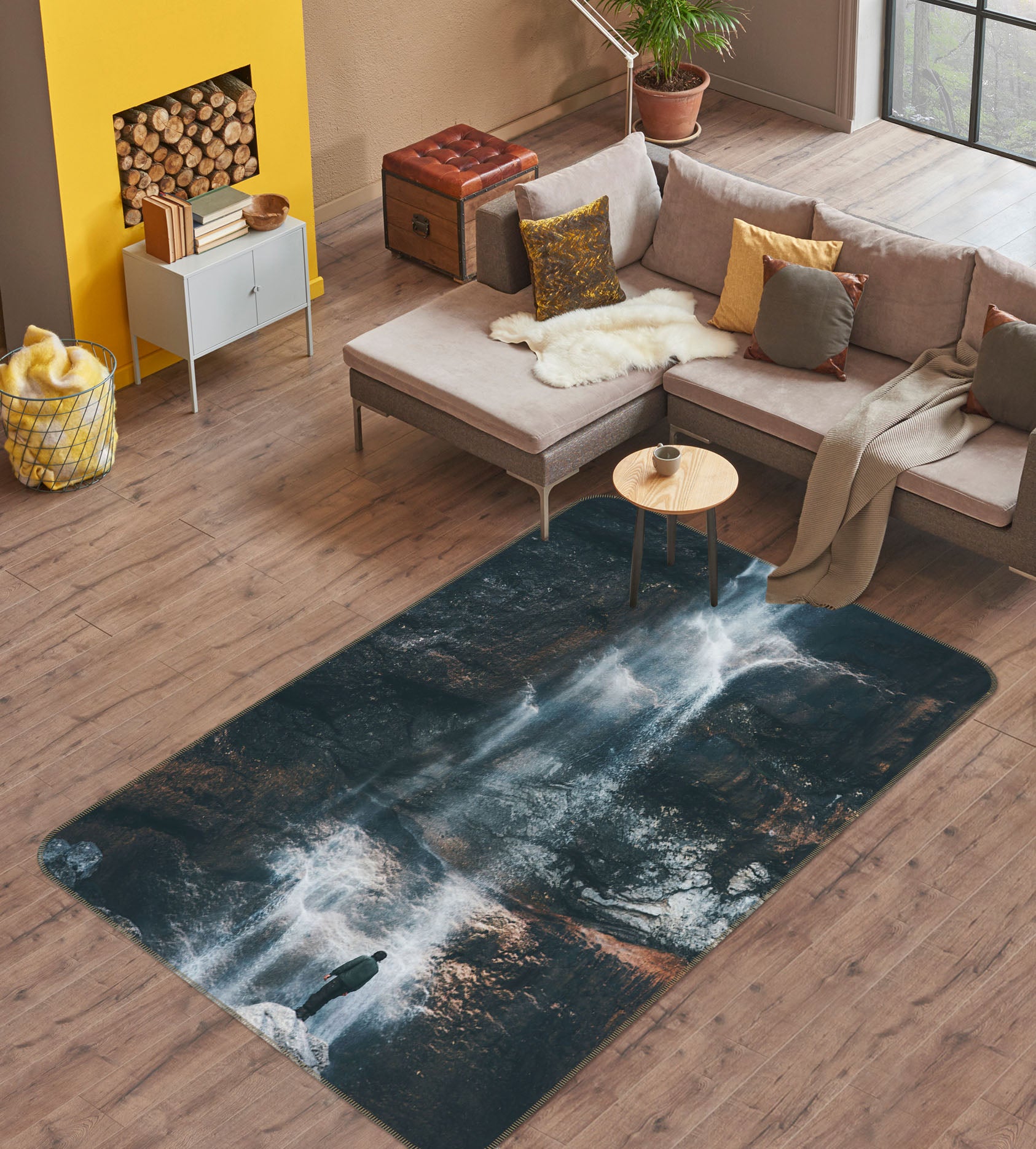 3D Running Water 26151 Non Slip Rug Mat