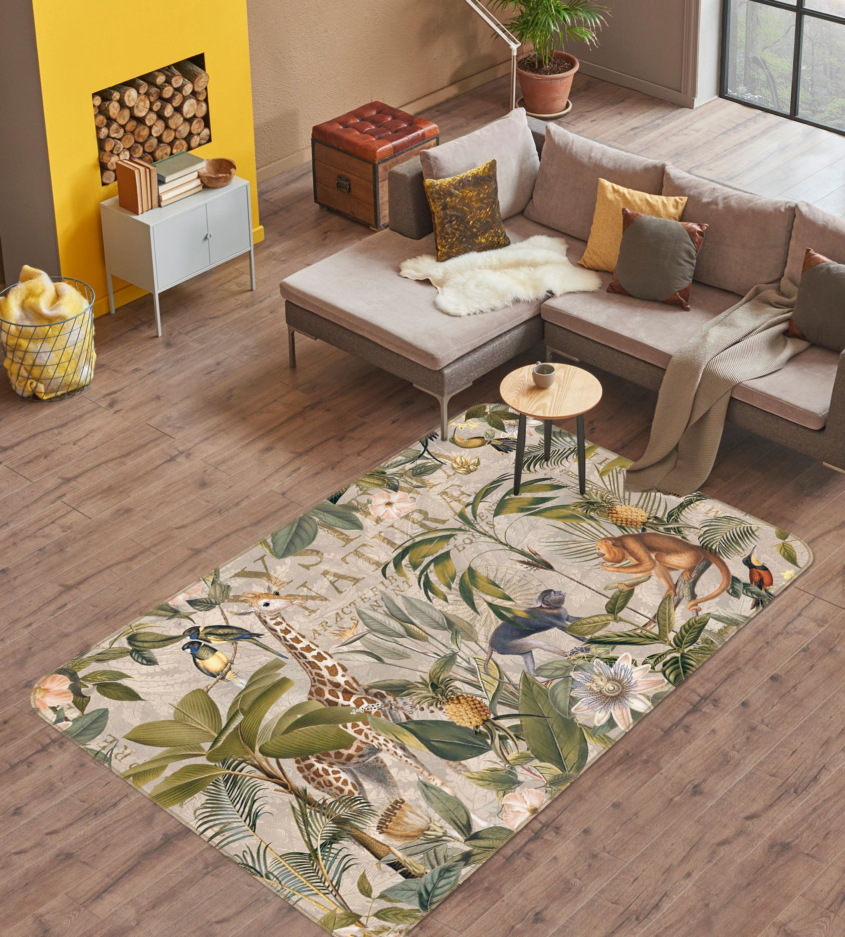 3D Animal Family 1039 Andrea haase Rug Non Slip Rug Mat Mat AJ Creativity Home