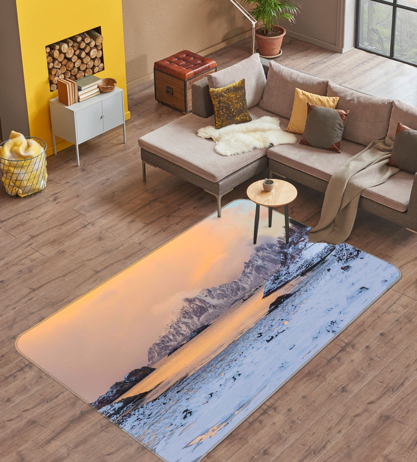 3D Snow Lake 1114 Marco Carmassi Rug Non Slip Rug Mat Mat AJ Creativity Home