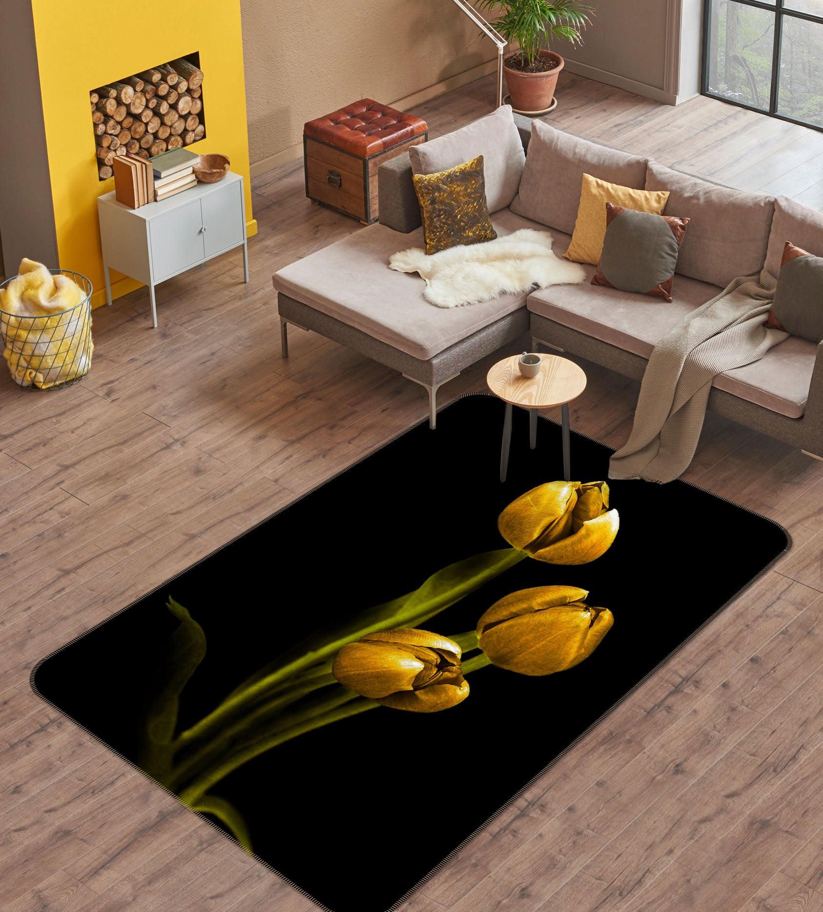 3D Flower 33232 Non Slip Rug Mat