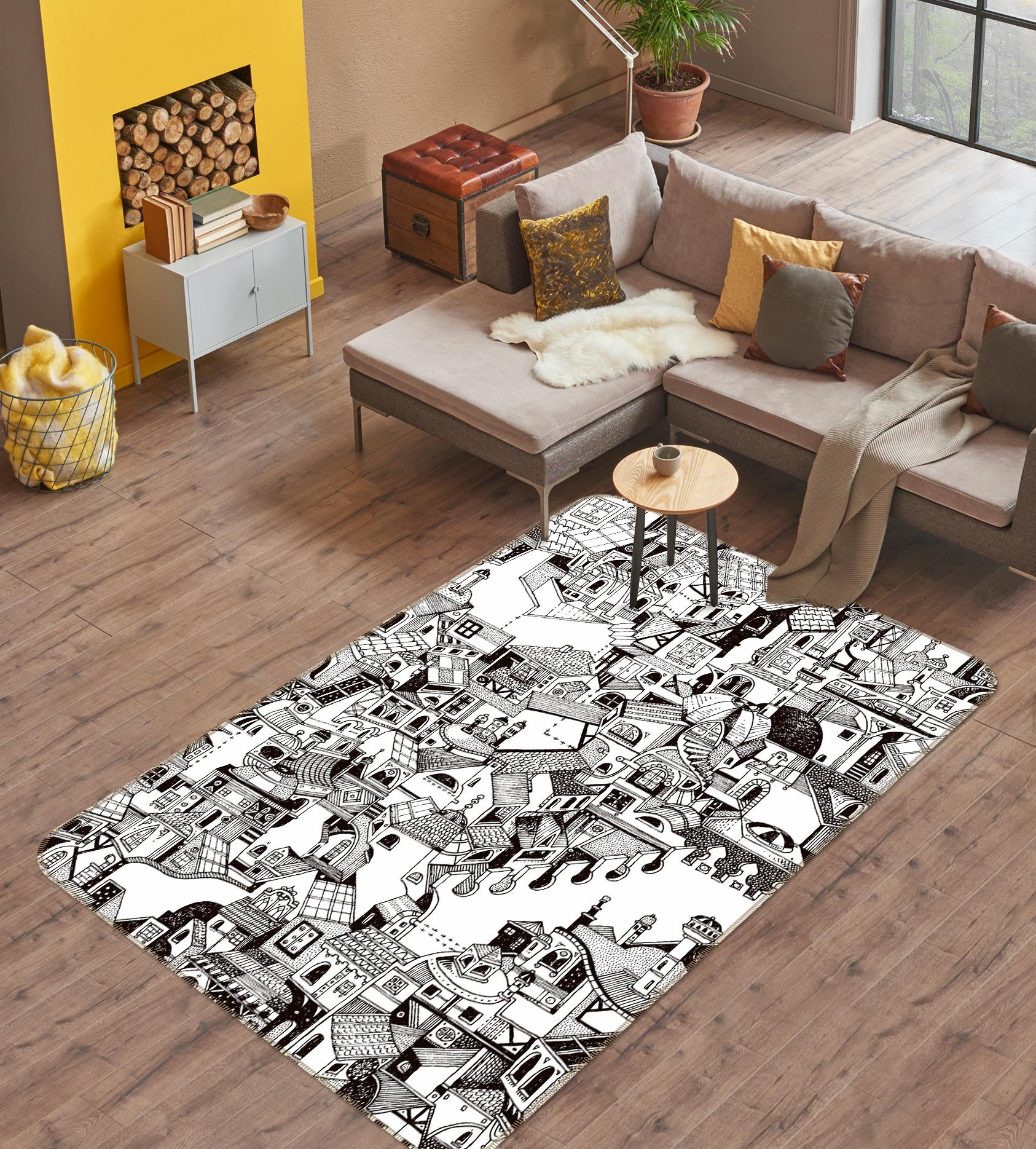 3D Houses 33048 Non Slip Rug Mat