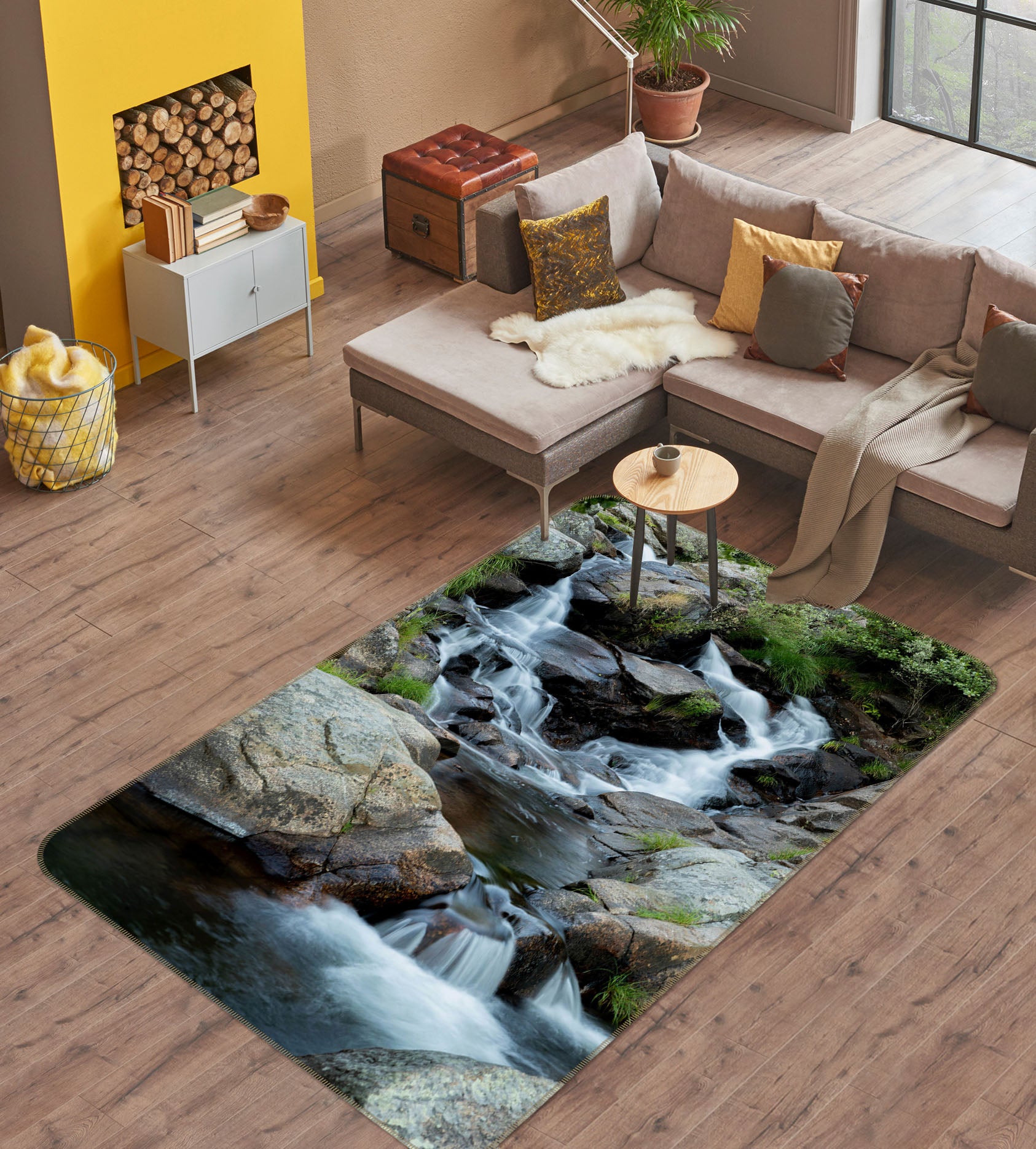 3D Stone Creek Water 26192 Non Slip Rug Mat