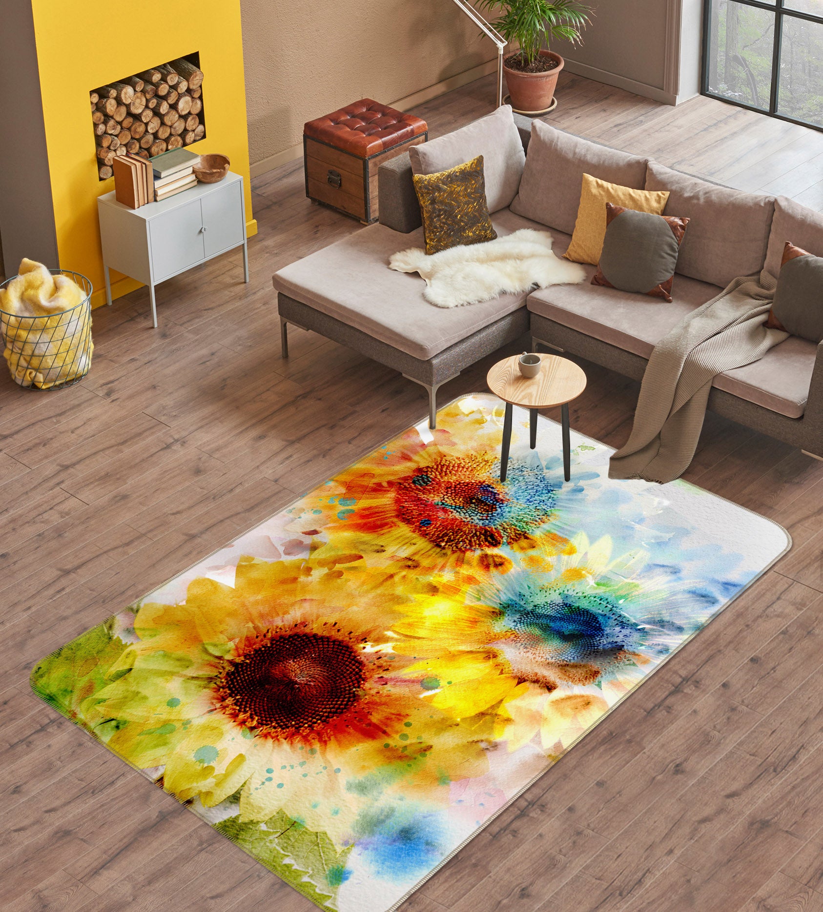 3D Flowers 26123 Non Slip Rug Mat