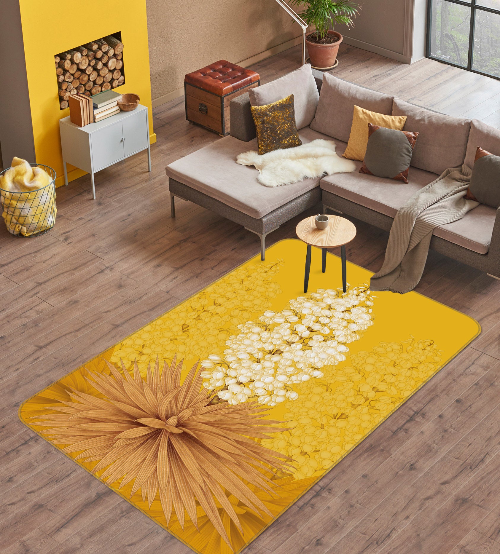 3D Flower 32215 Non Slip Rug Mat