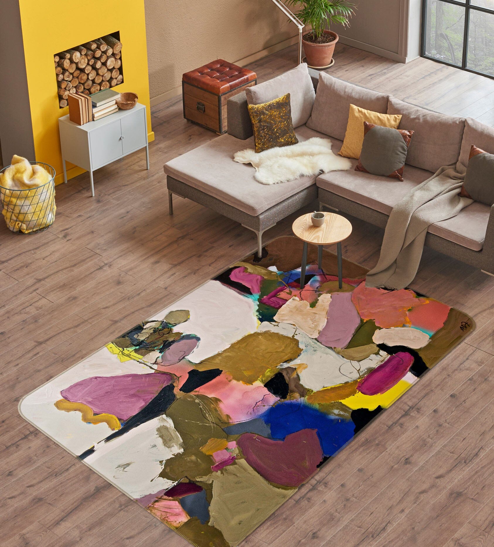 3D Abstract Flowers 1123 Allan P. Friedlander Rug Non Slip Rug Mat Mat AJ Creativity Home