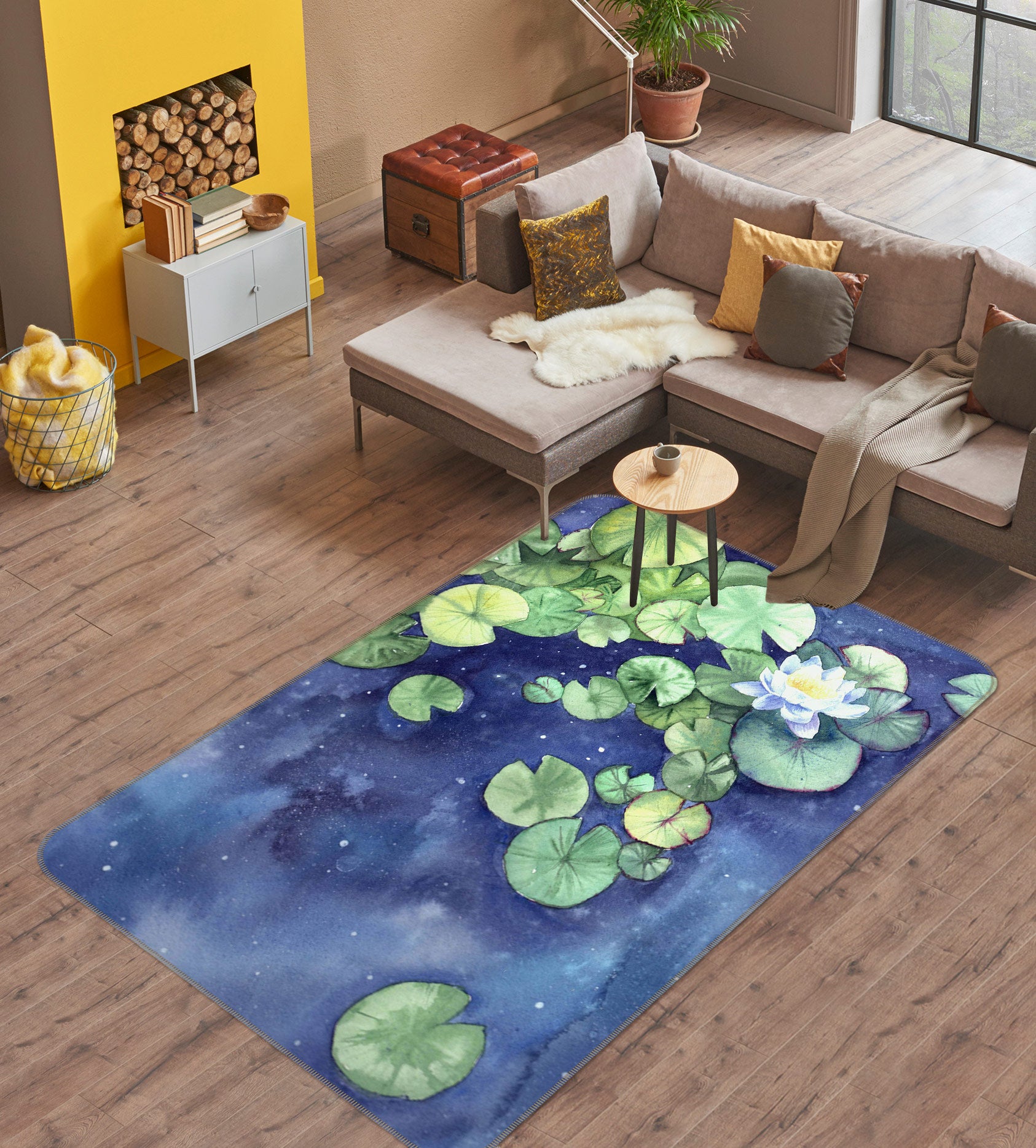3D Lotus Leaf 33066 Non Slip Rug Mat