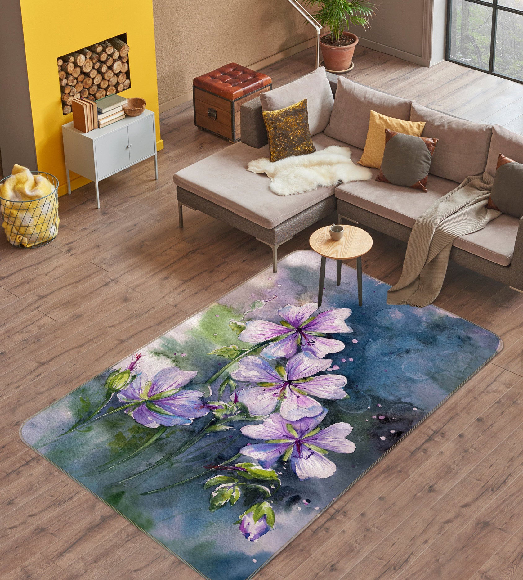 3D Flowers 33065 Non Slip Rug Mat