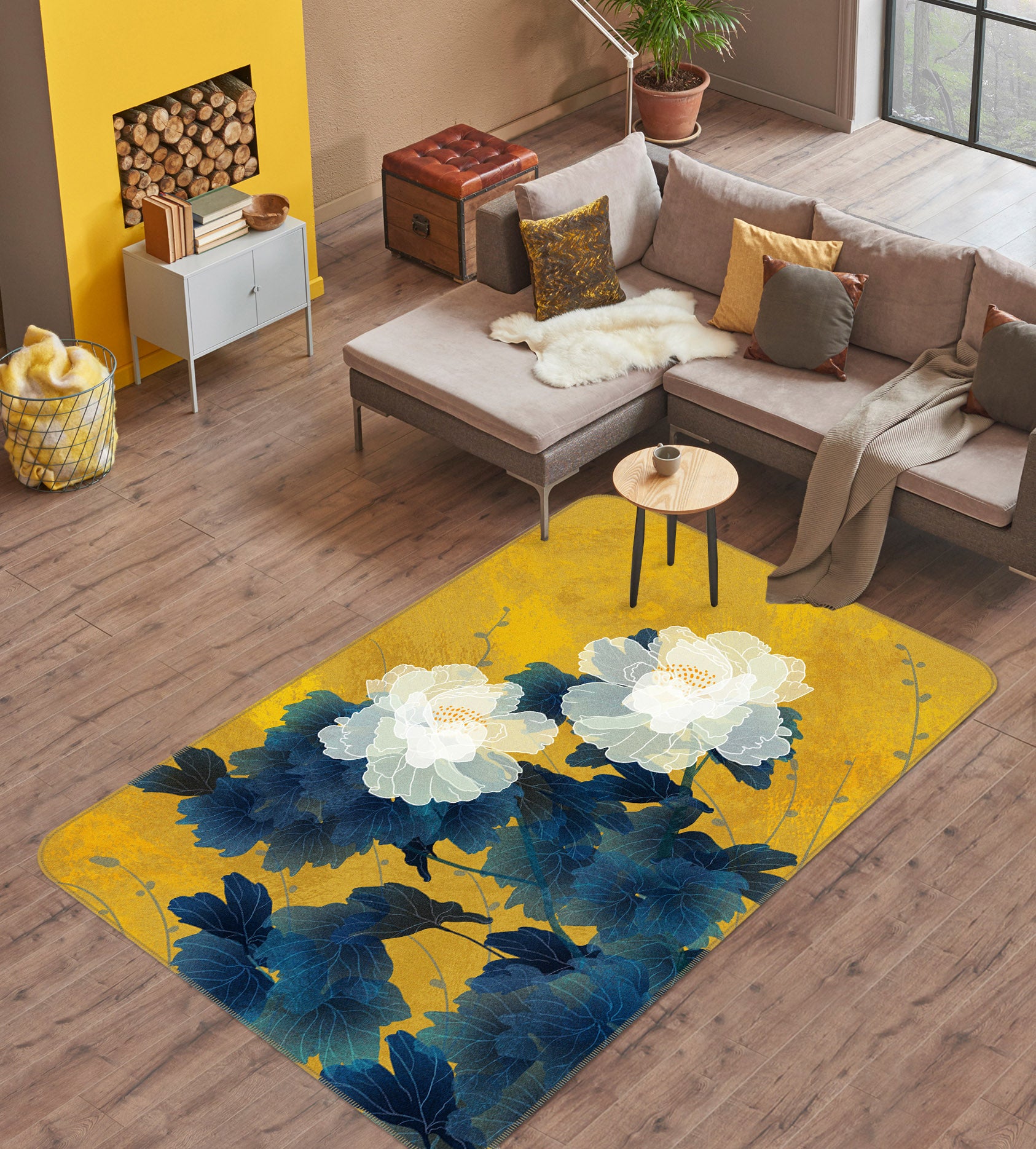 3D Flowers 29223 Non Slip Rug Mat