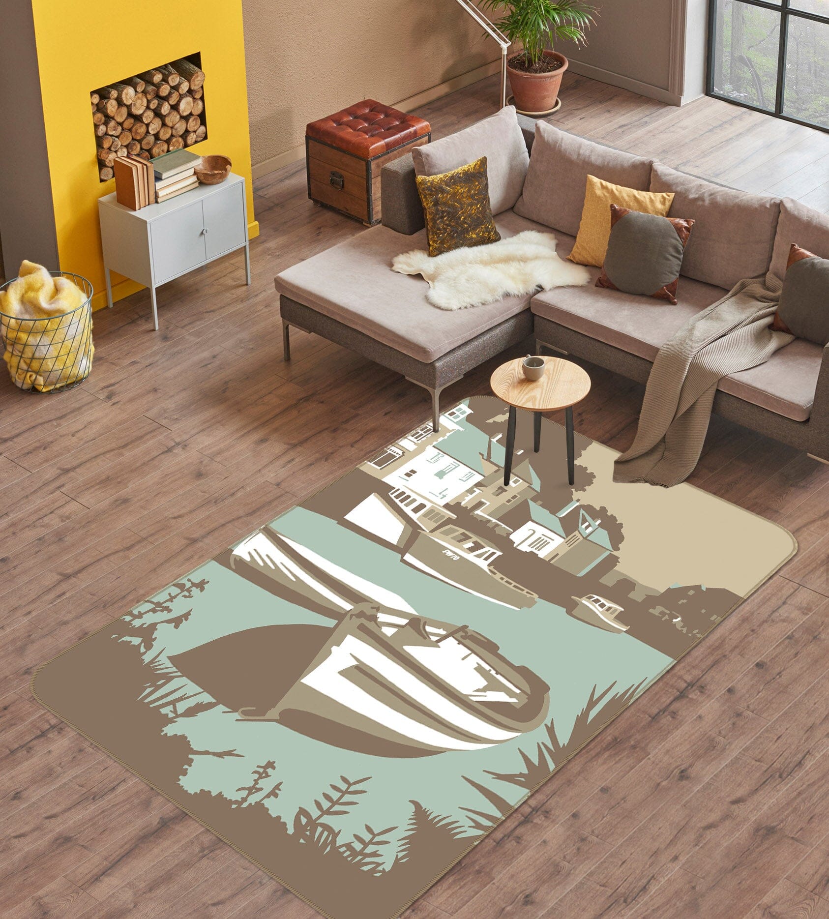 3D Padstow 1128 Steve Read Rug Non Slip Rug Mat Mat AJ Creativity Home