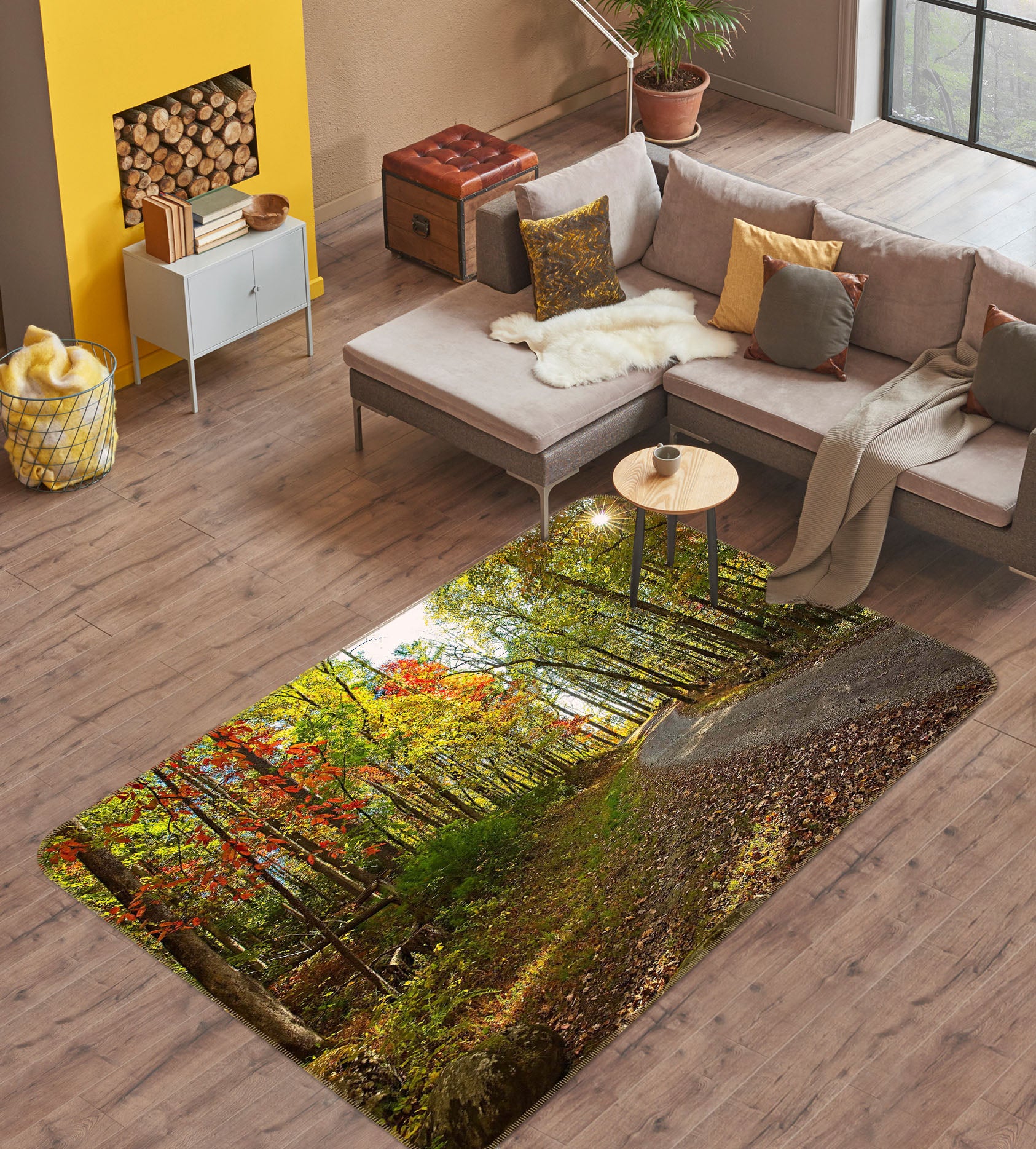 3D Forest Path 84069 Kathy Barefield Rug Non Slip Rug Mat