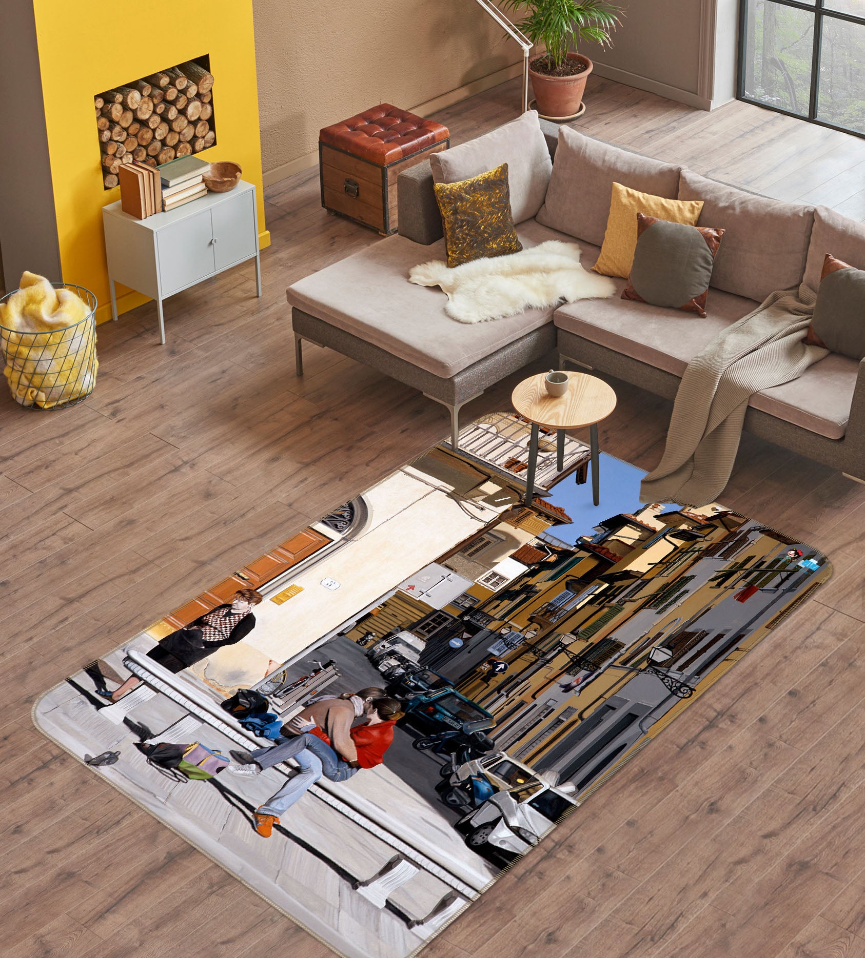 3D Street House 11160 Matthew Holden Bates Rug Non Slip Rug Mat