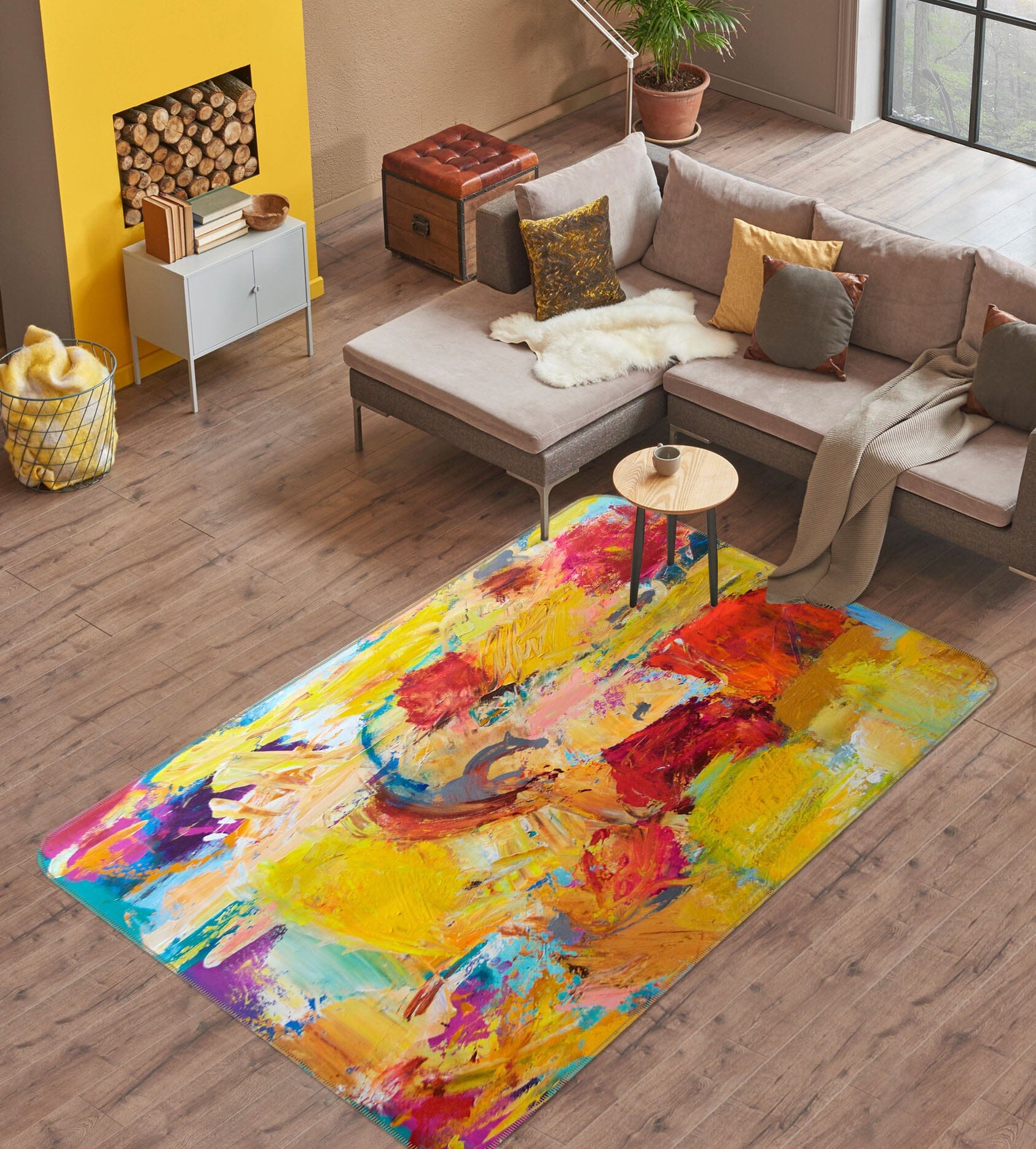 3D Abstract Art 1093 Allan P. Friedlander Rug Non Slip Rug Mat Mat AJ Creativity Home