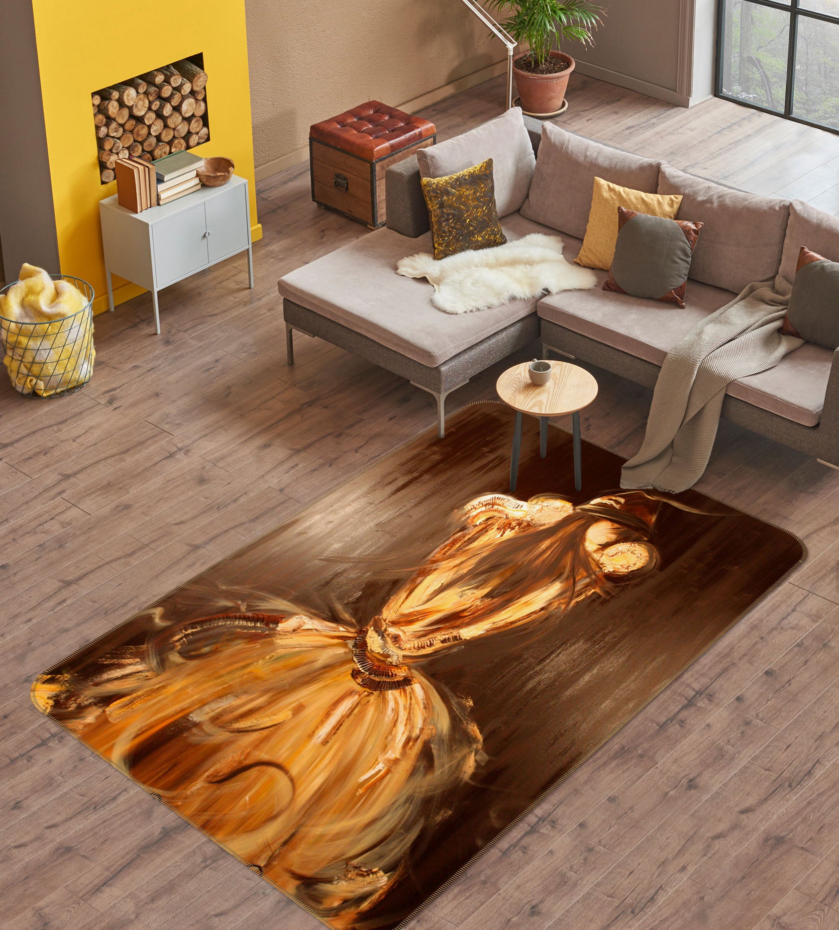 3D Women Back View 33228 Non Slip Rug Mat