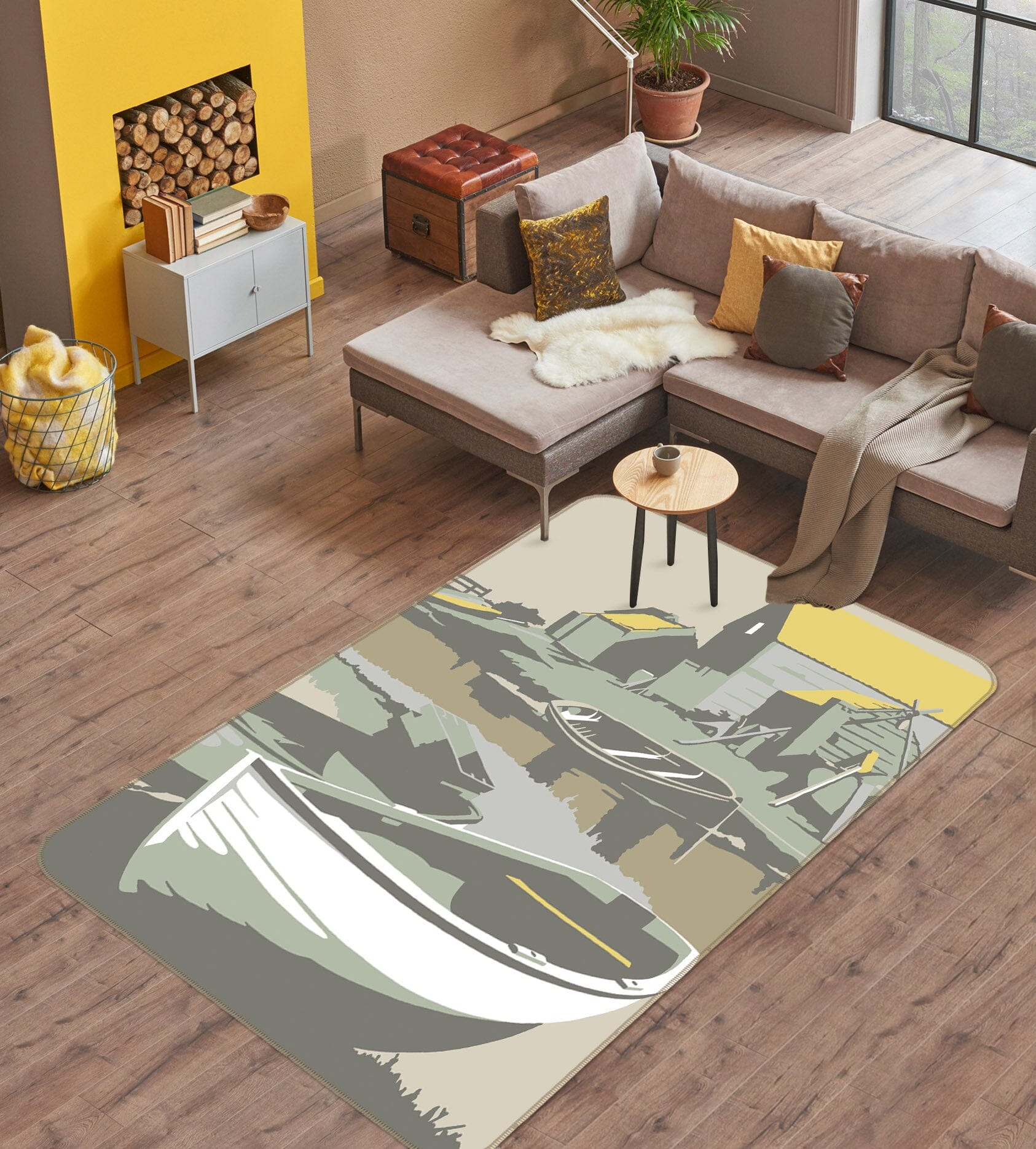 3D Southwold Harbour 1148 Steve Read Rug Non Slip Rug Mat Mat AJ Creativity Home