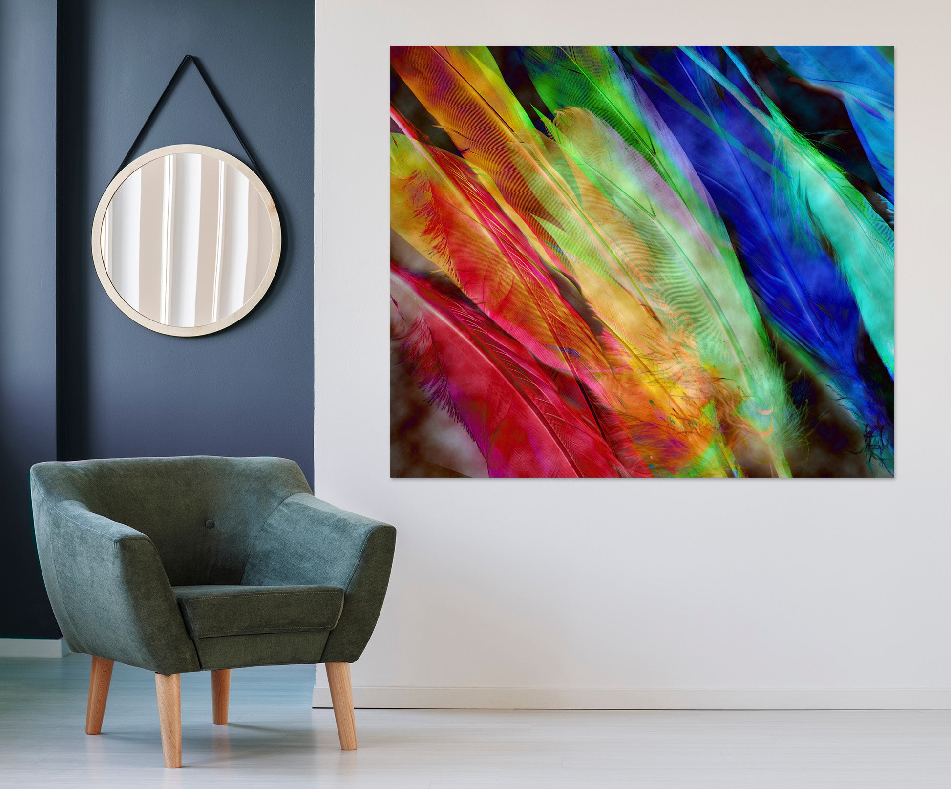 3D Colored Feathers 70137 Shandra Smith Wall Sticker