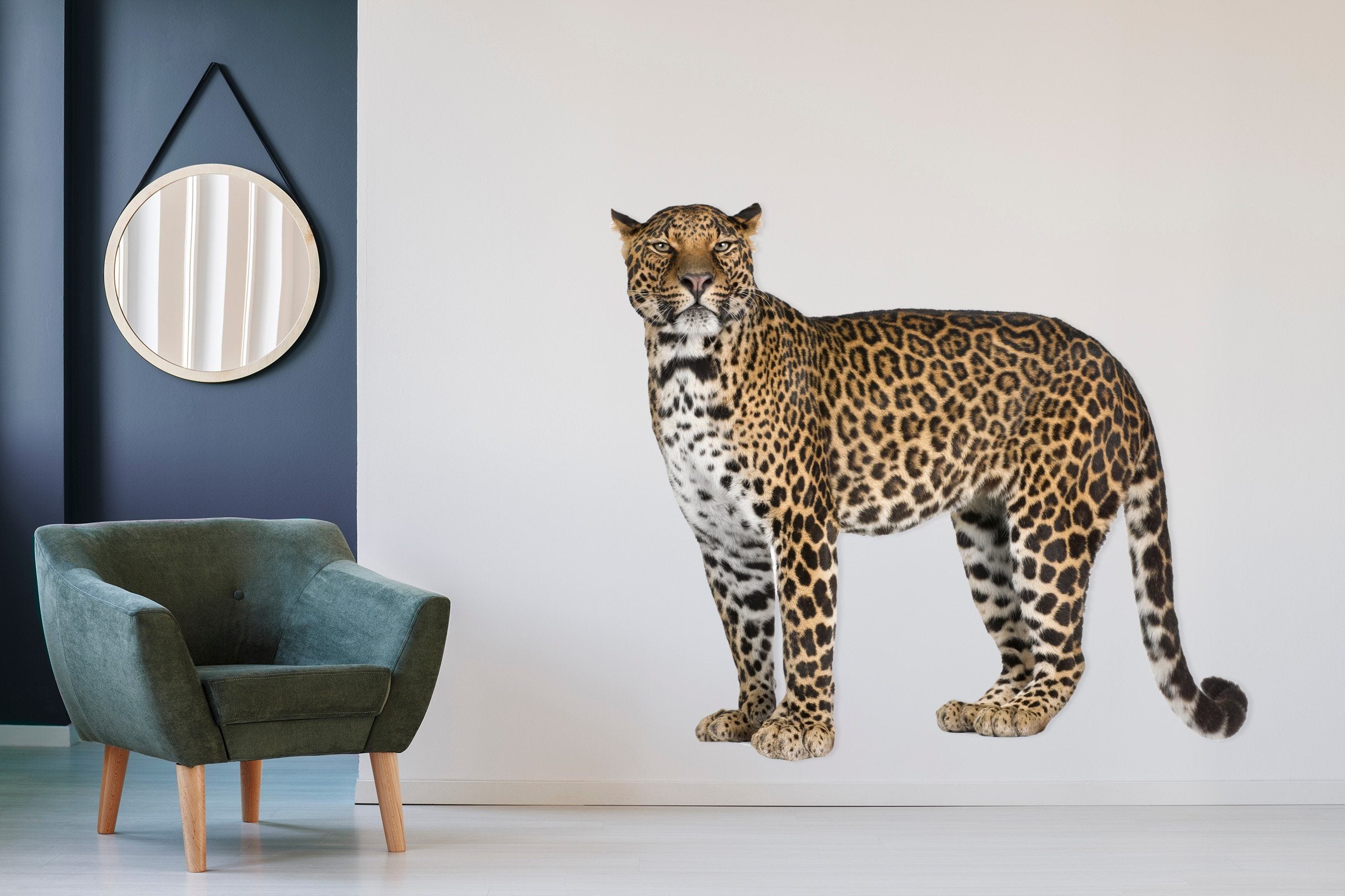 3D The Leopard Looks Into The Distance 074 Animals Wall Stickers Wallpaper AJ Wallpaper