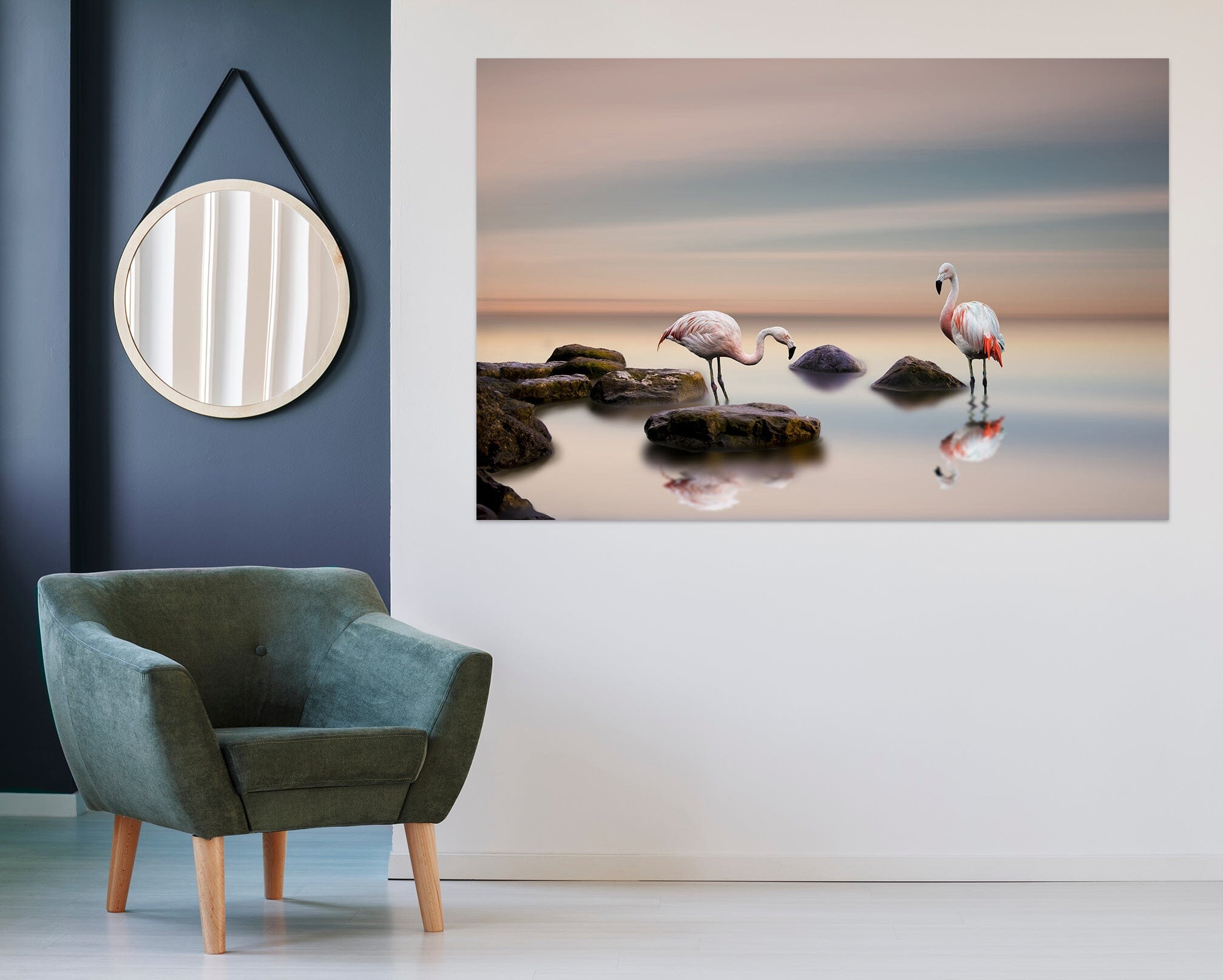 3D Flamingo Stones 1094 Wall Sticker Wallpaper AJ Wallpaper 2
