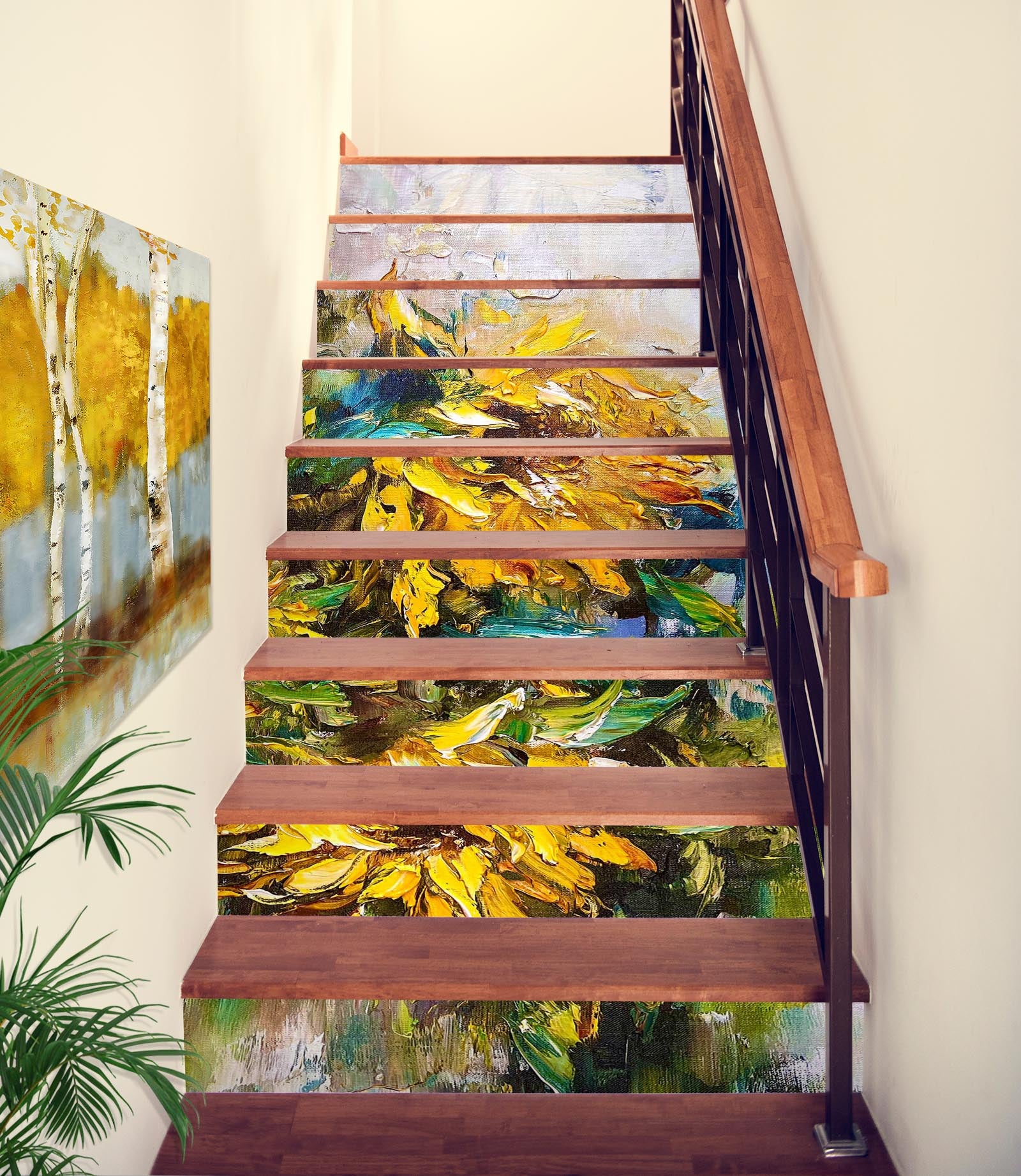 3D Oil Painting Flower 3929 Skromova Marina Stair Risers
