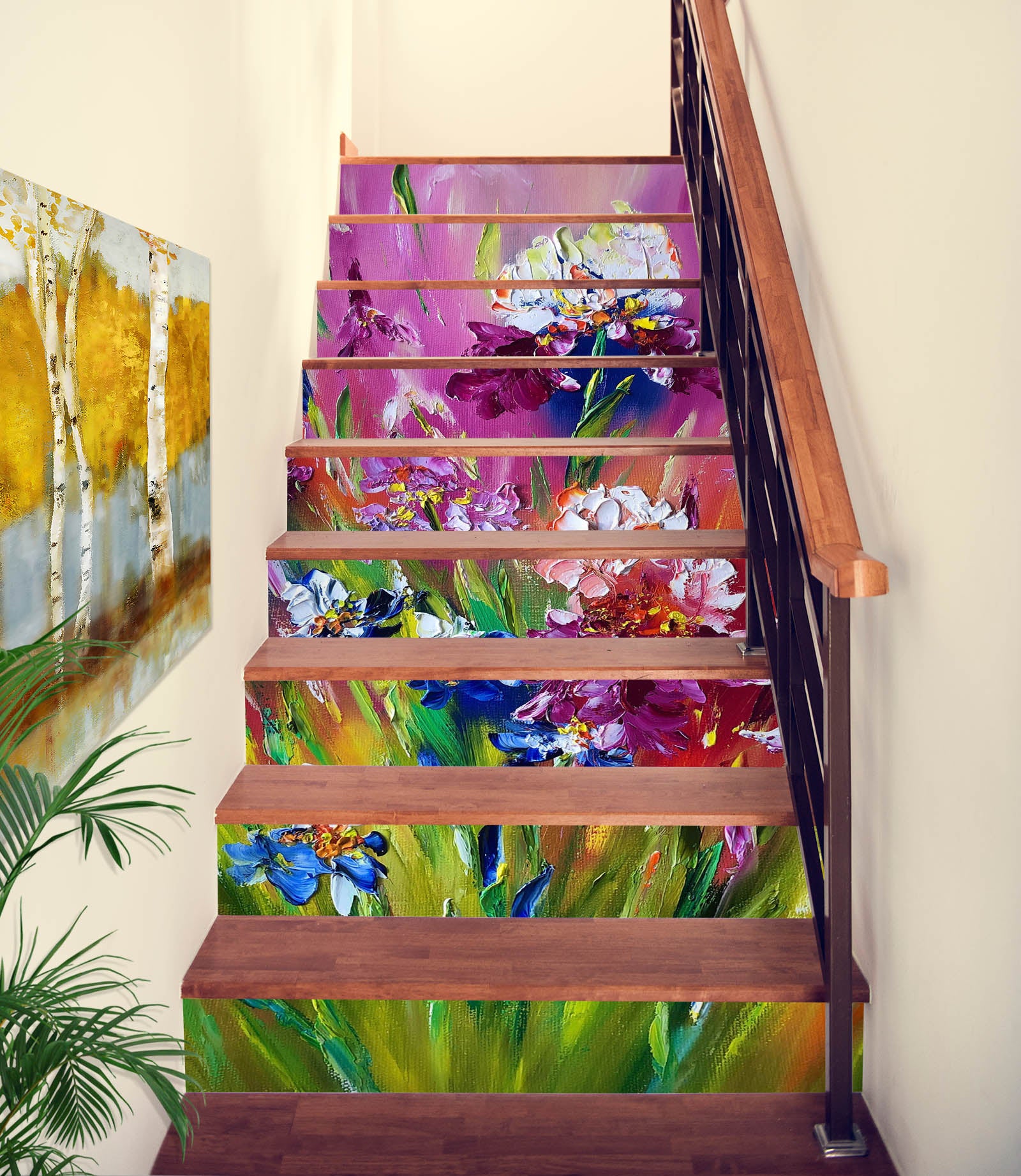 3D Flowers And Plants 2205 Skromova Marina Stair Risers