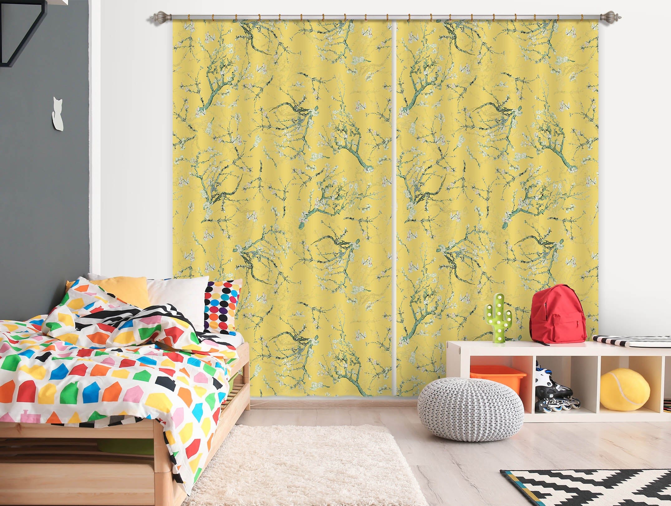 3D Small Leaves 157 Uta Naumann Curtain Curtains Drapes Curtains AJ Creativity Home
